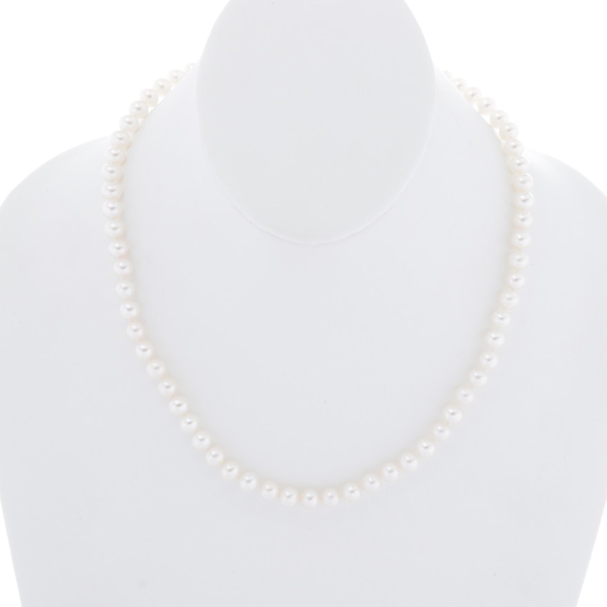 14K Yellow Gold and Cultured Freshwater Pearl Necklace