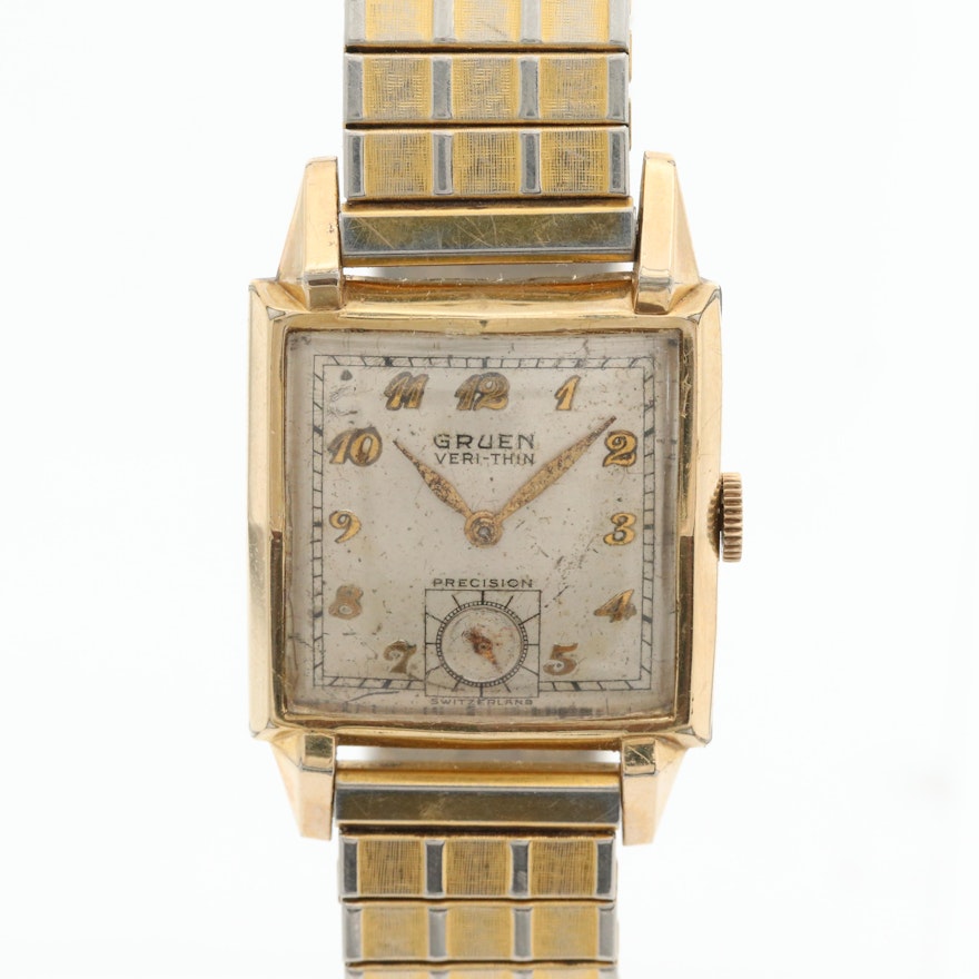 Vintage Gruen Veri-Thin 10K Gold Filled Wristwatch