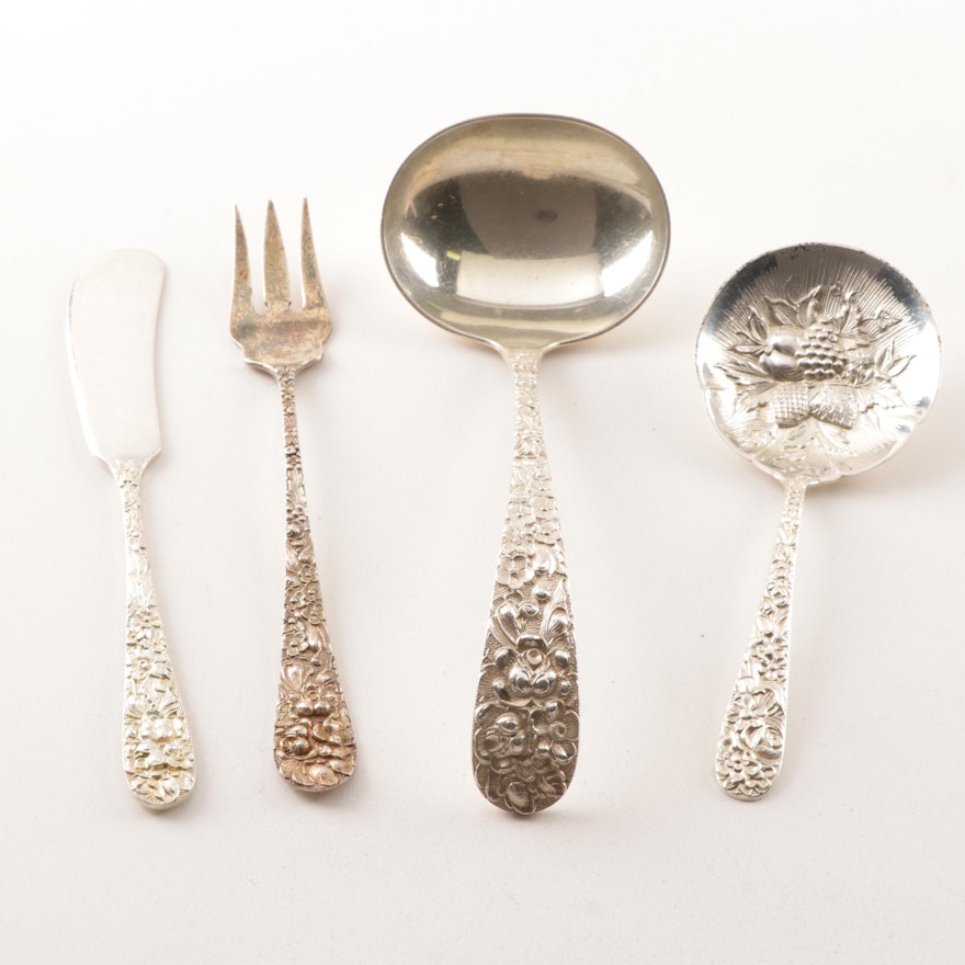 Kirk-Stieff Sterling Silver "Stieff Rose" and "Repousse" Flatware