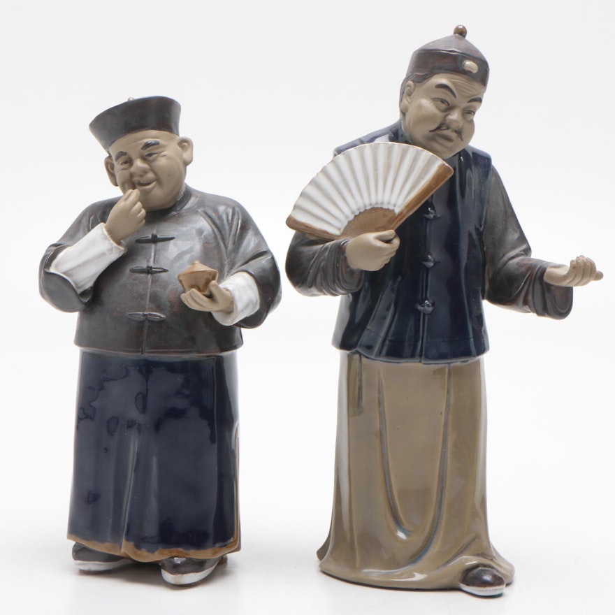 Contemporary Chinese Wanjia Ceramic Figurines