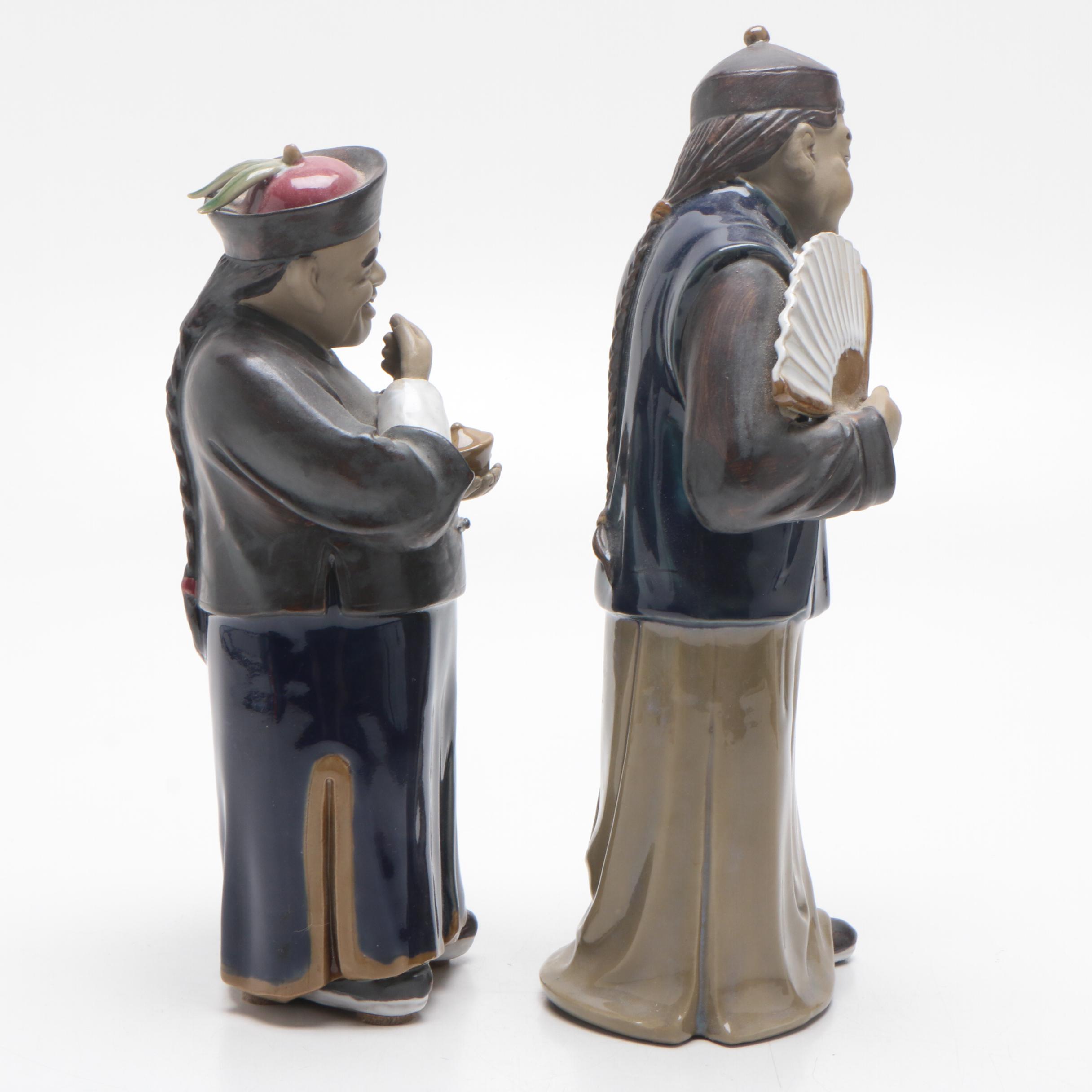 Contemporary Chinese Wanjia Ceramic Figurines