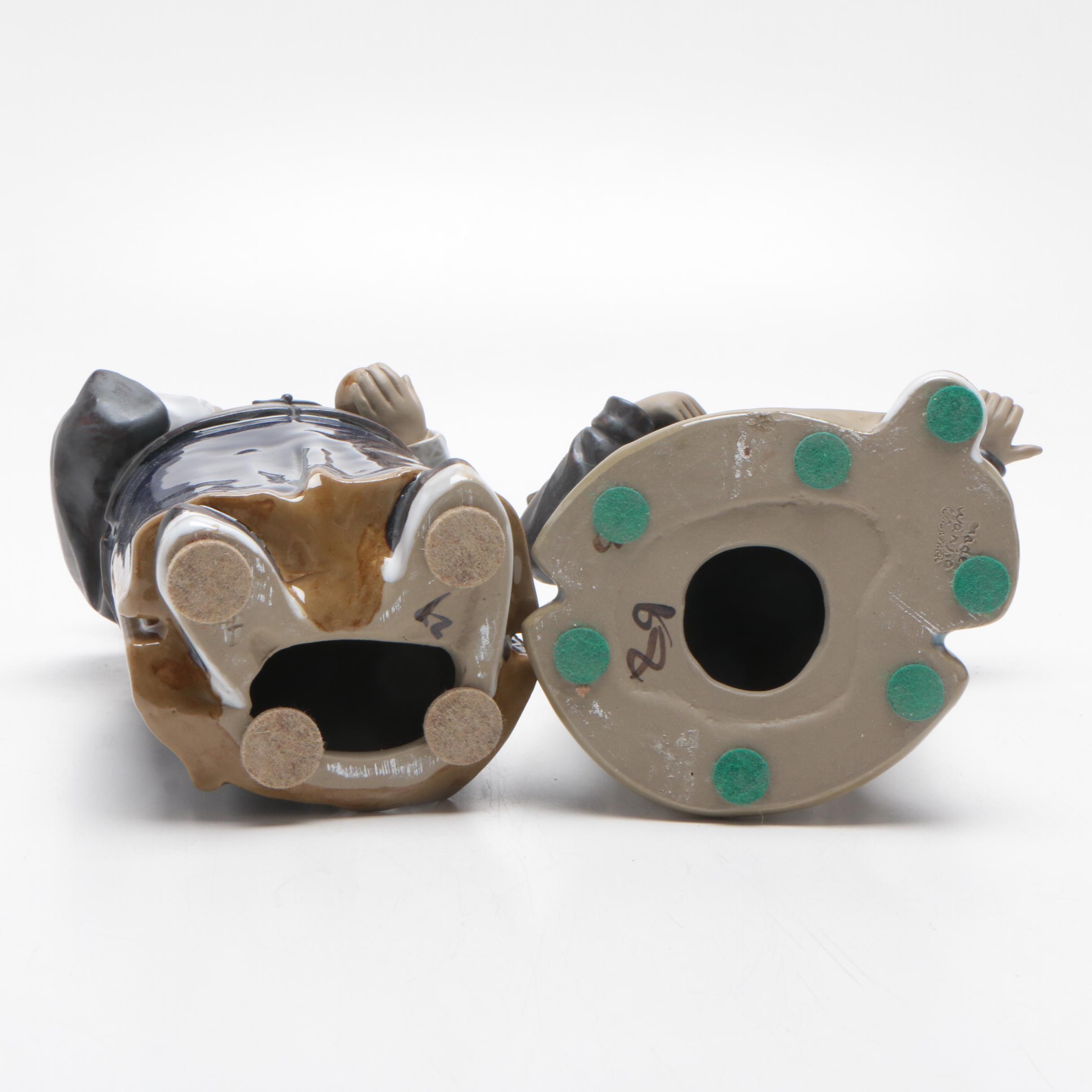 Contemporary Chinese Wanjia Ceramic Figurines