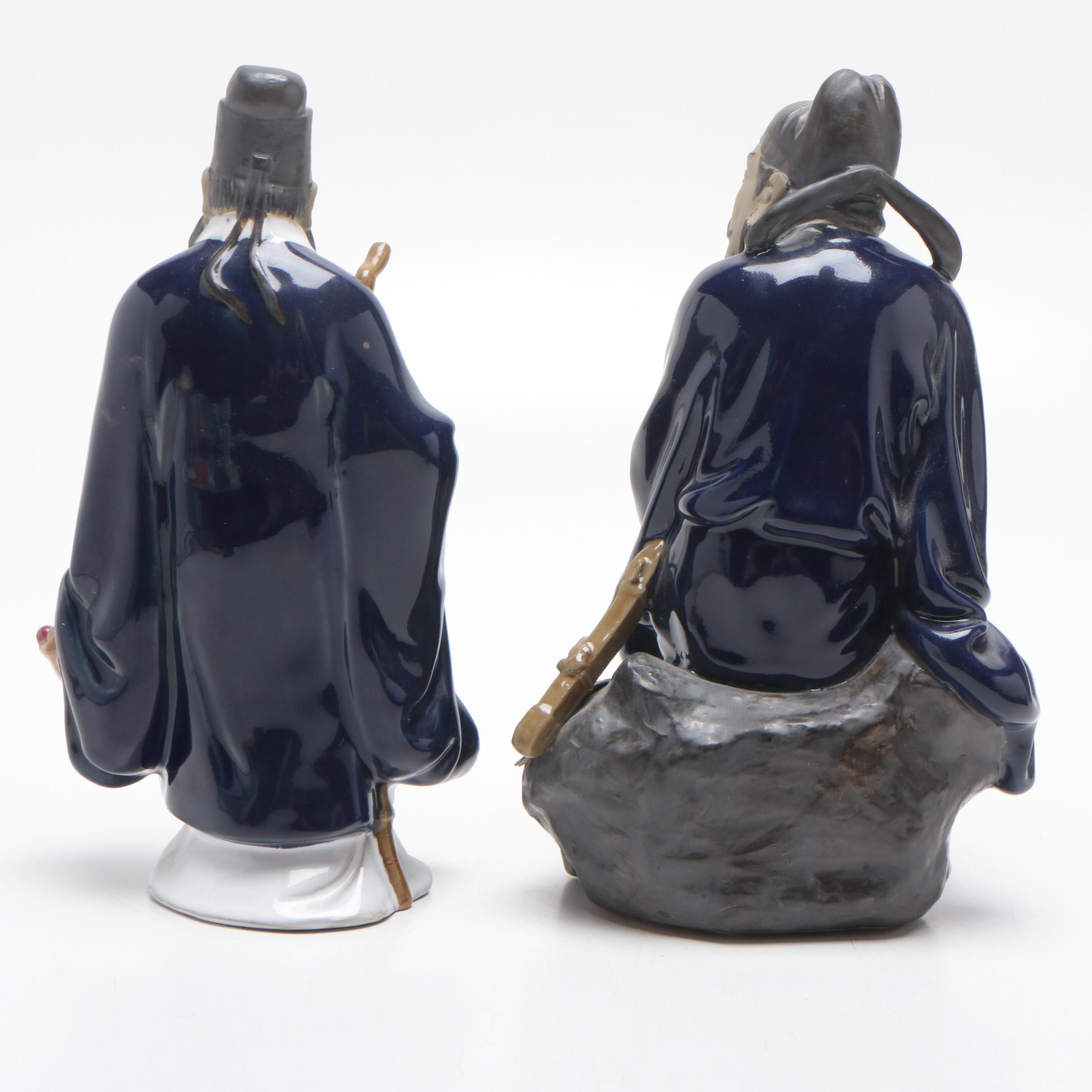 Chinese Shiwan Style Ceramic Figurines