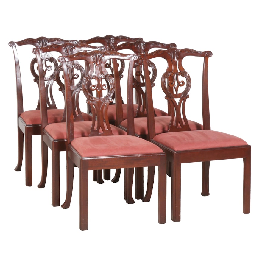 Baker Furniture Chippendale Style Dining Chairs, Mid to Late 20th Century