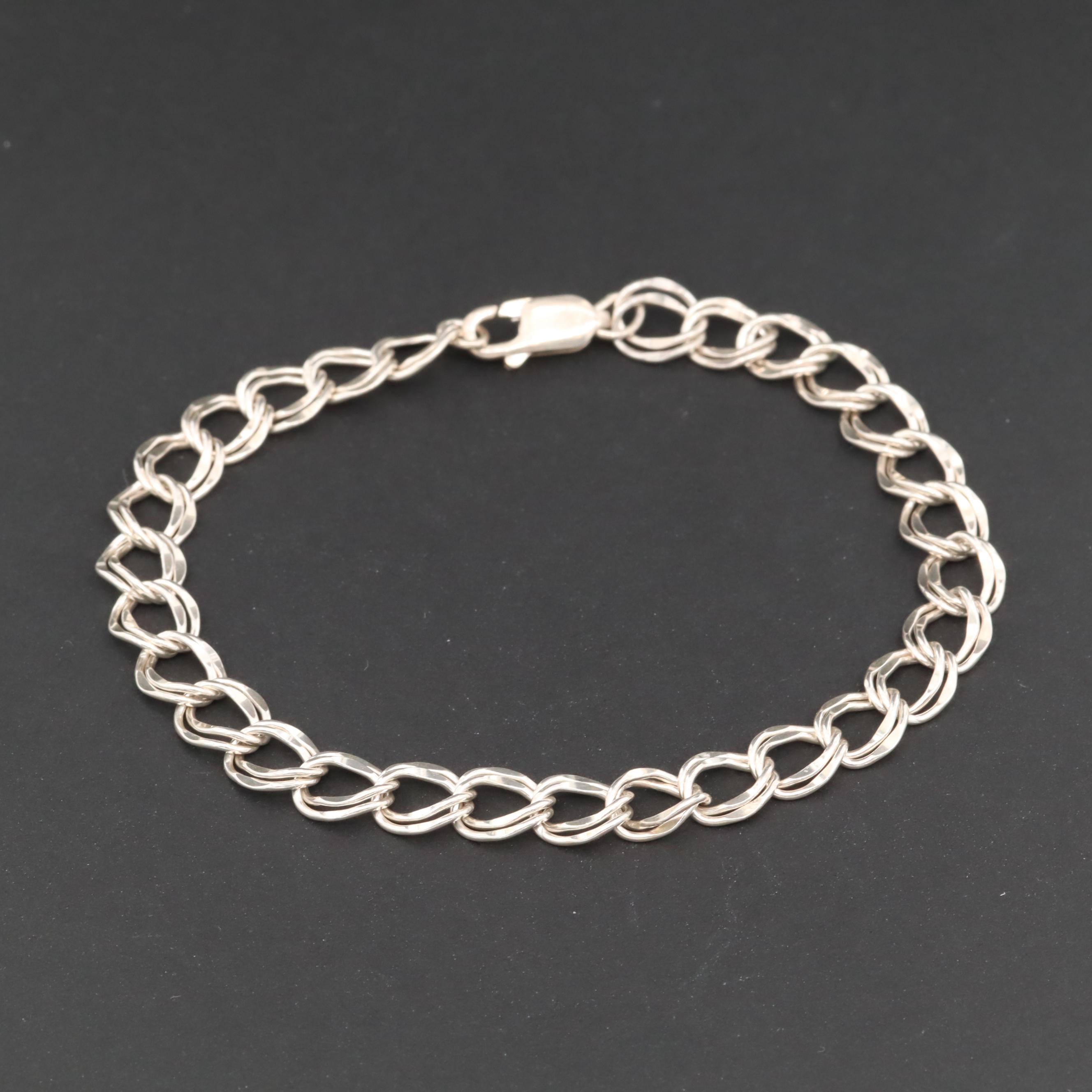 Sterling Silver Double Curb Link Bracelet
