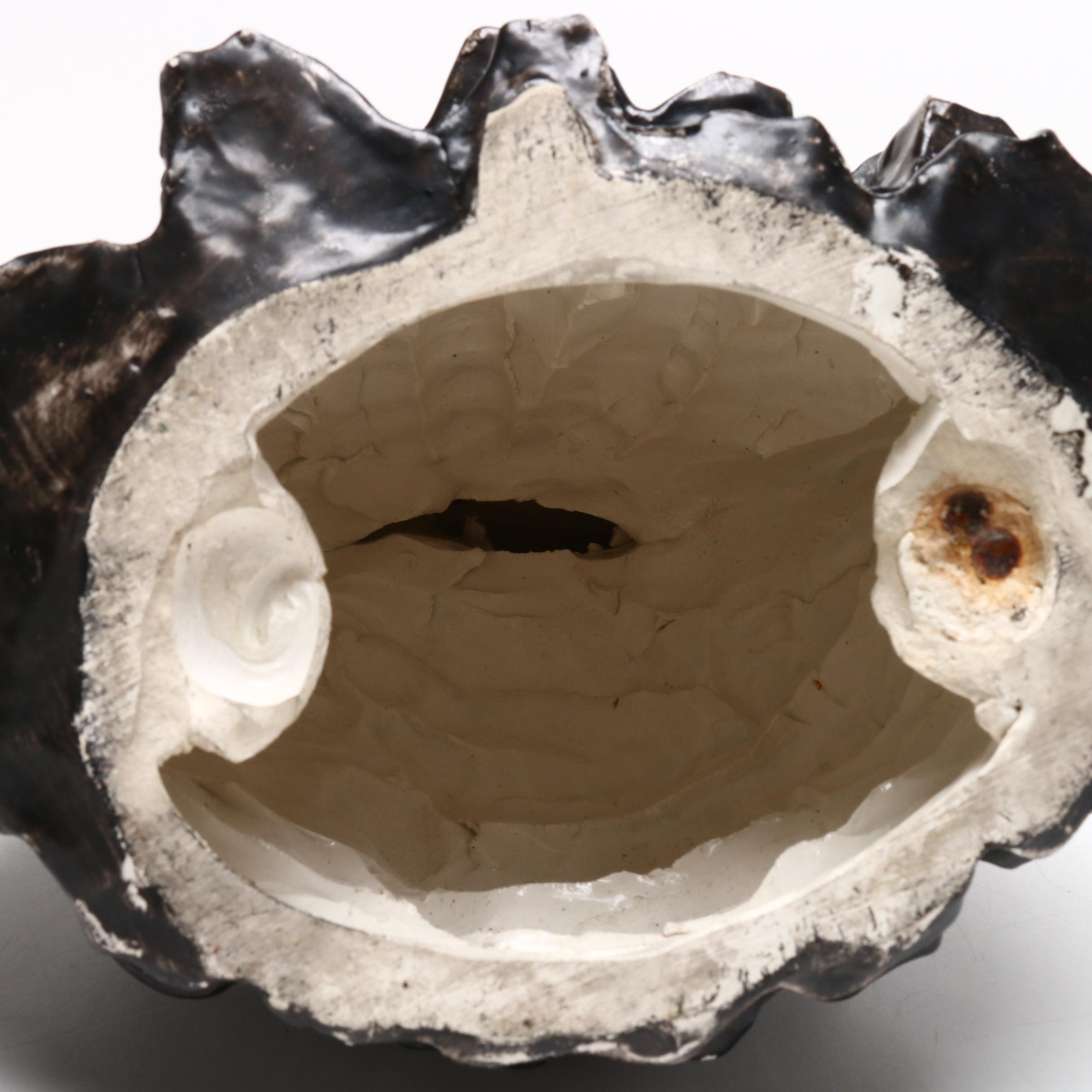 Hand-Painted Italian Porcelain Woman Figurine Holding Flowers, Circa 1960s