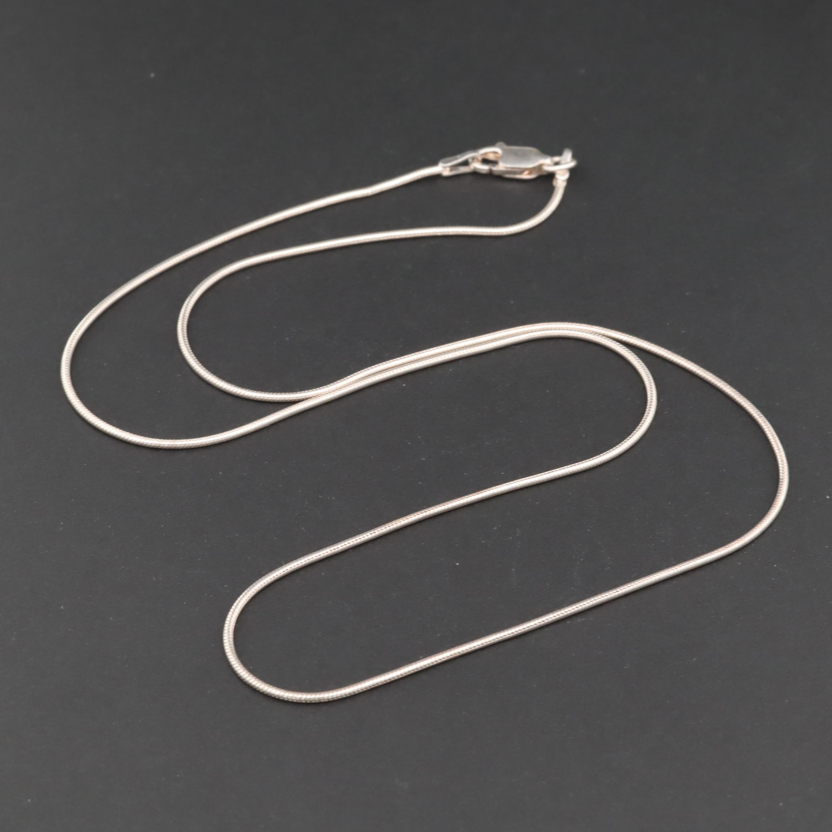 Sterling Silver Snake Link Chain Necklace