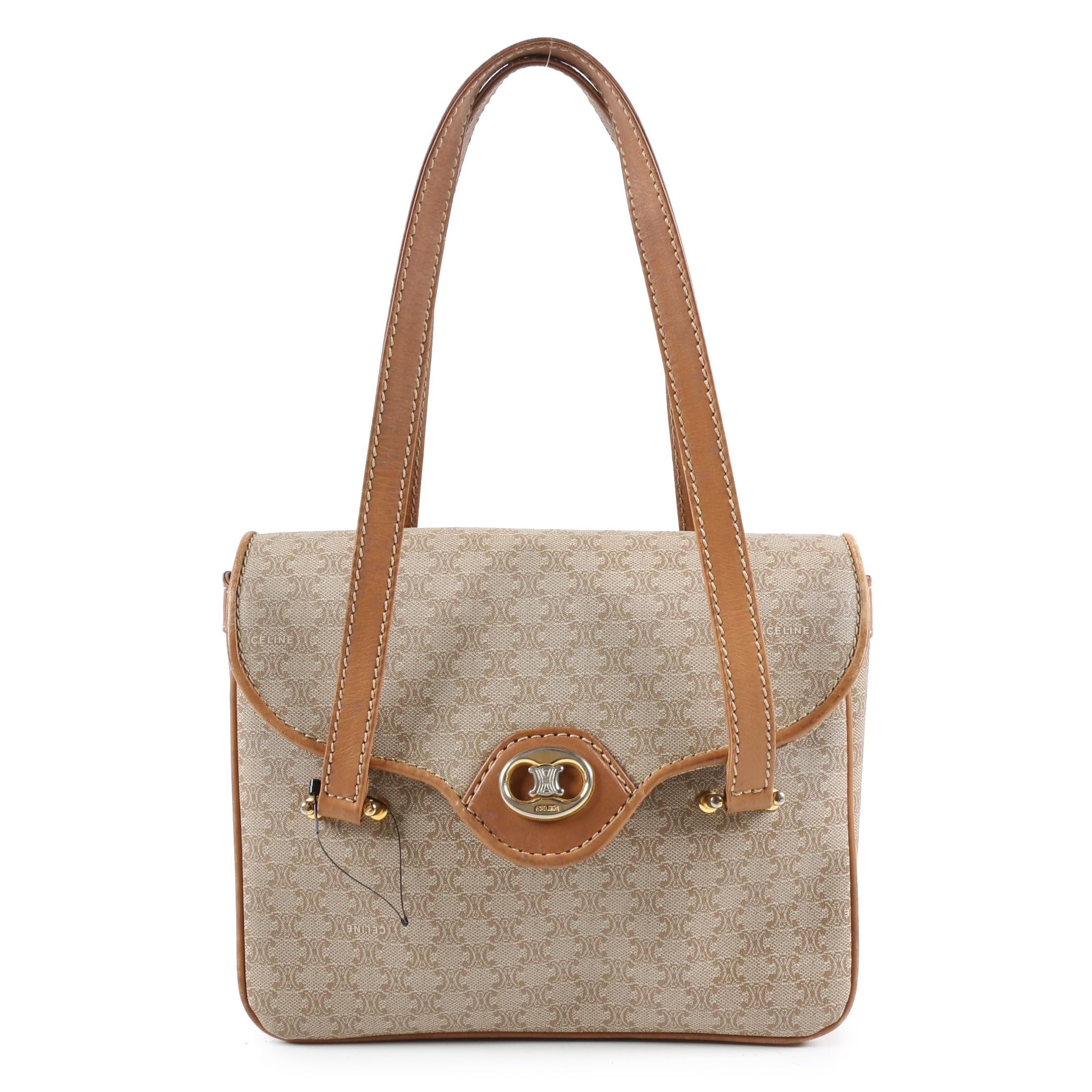 Celine Paris Handbag In Monogram Coated Canvas and Leather
