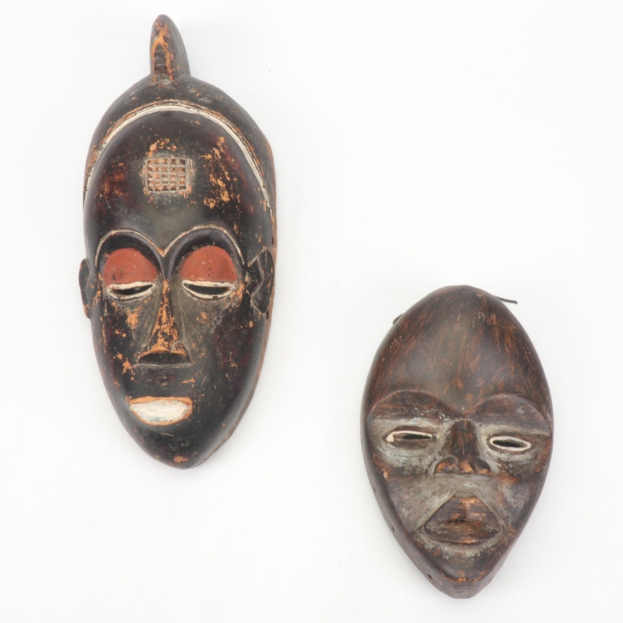 African Style Hand-Carved Wooden Masks