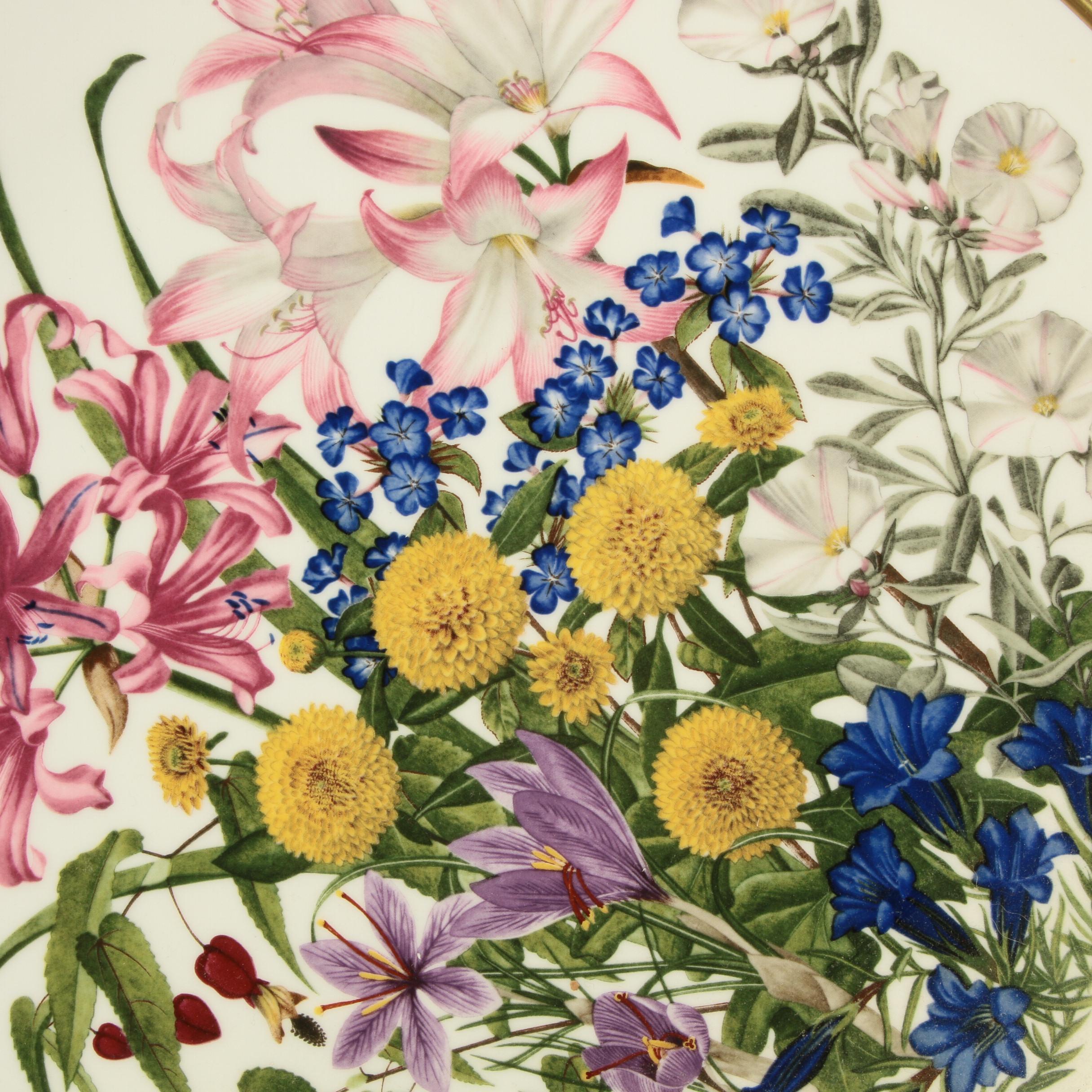 Franklin Porcelain "Flowers of the Year" Collectible Dinner Plates