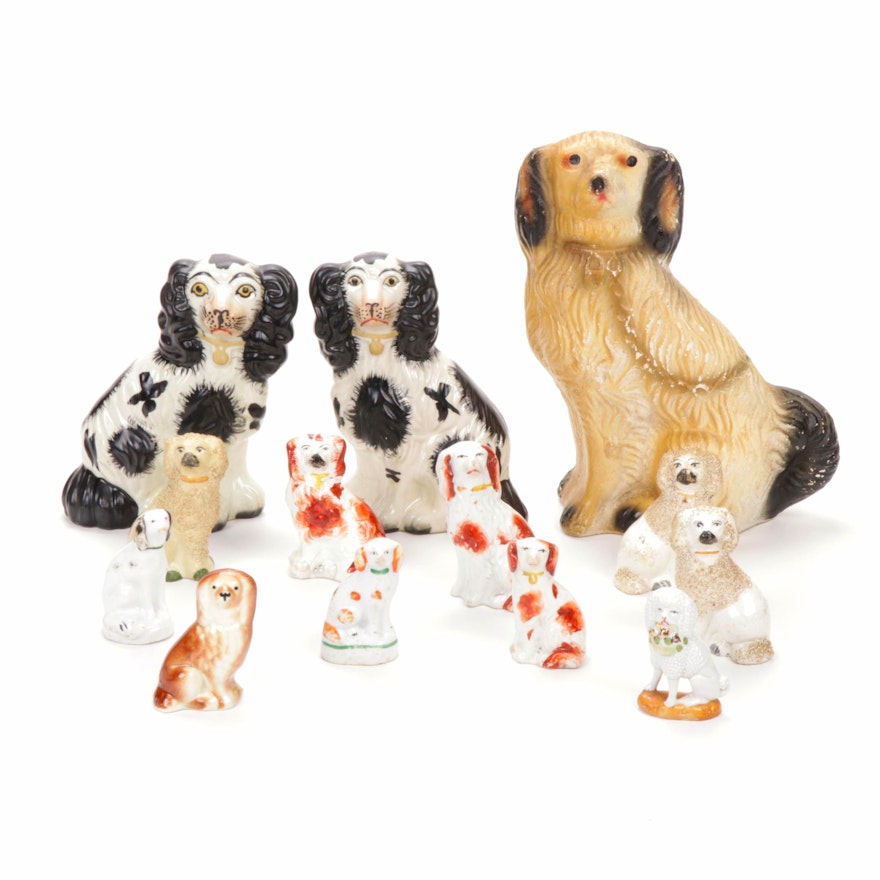 Staffordshire Style Spaniel Figurine Collection