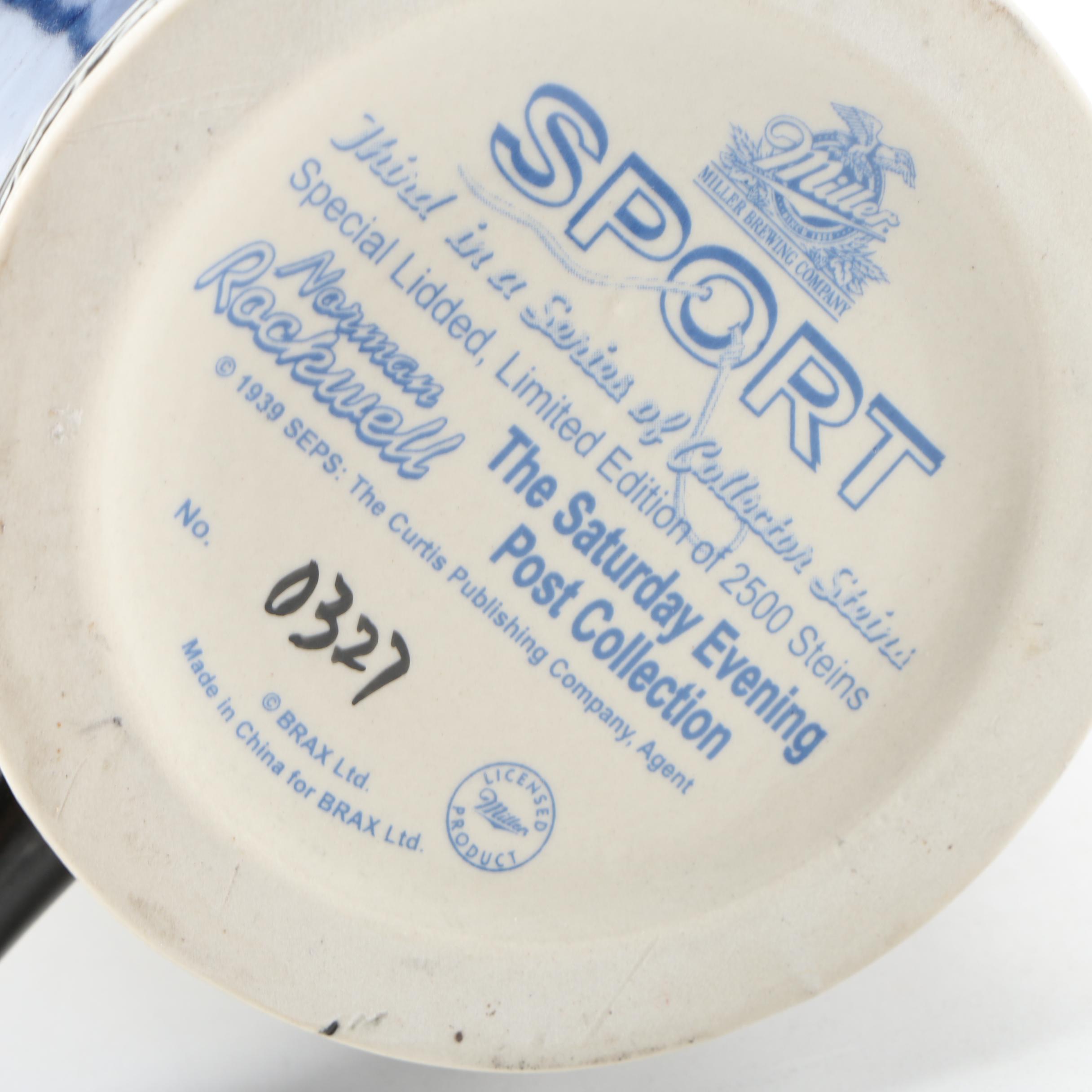 Miller The Saturday Evening Post Collection Beer Steins with Norman Rockwell Art