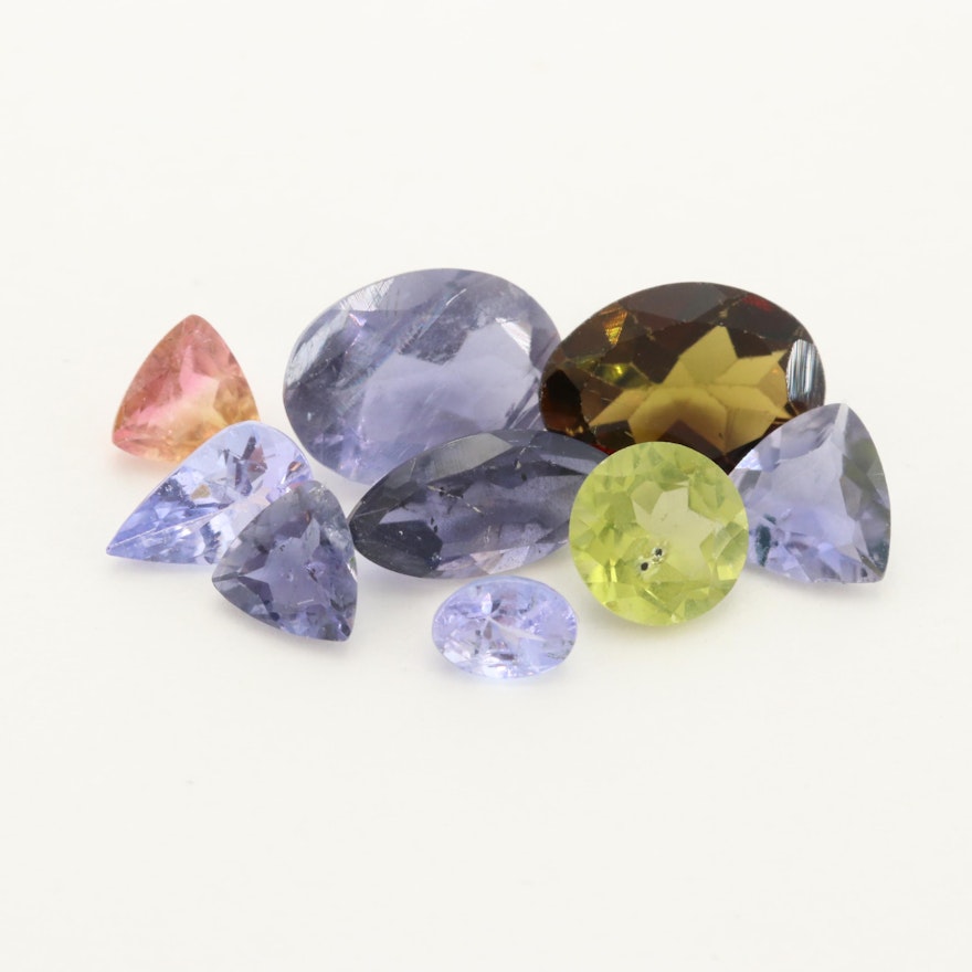 Loose 4.26 CTW Adalusite, Peridot, Bi-Color Tourmaline and Tanzanite Gemstones