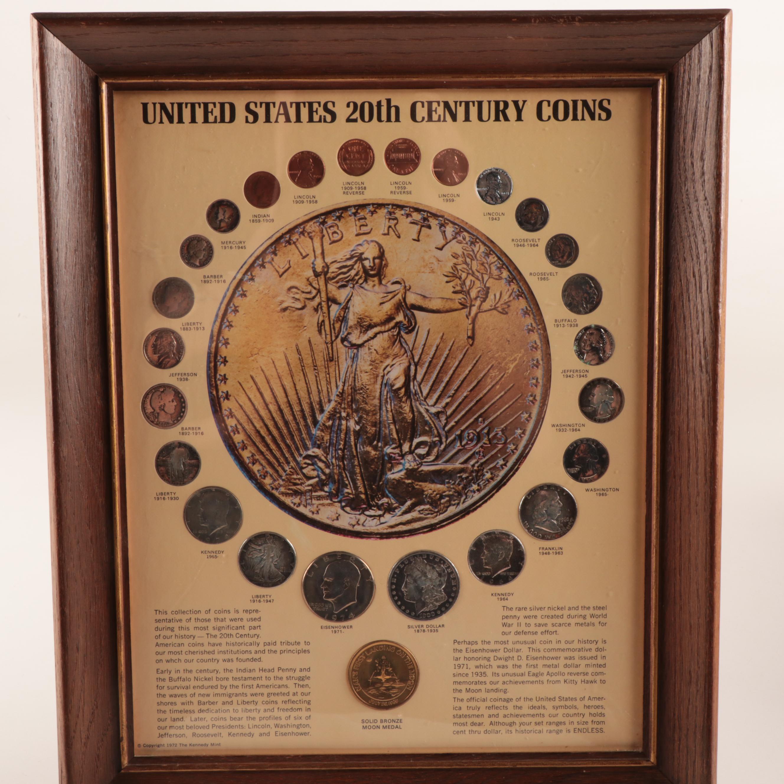 Eight Framed U.S. Coin Collections