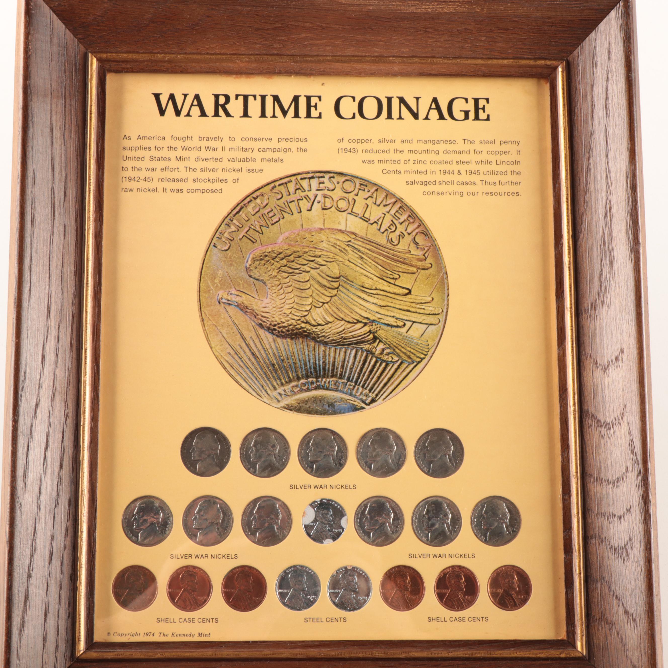 Eight Framed U.S. Coin Collections
