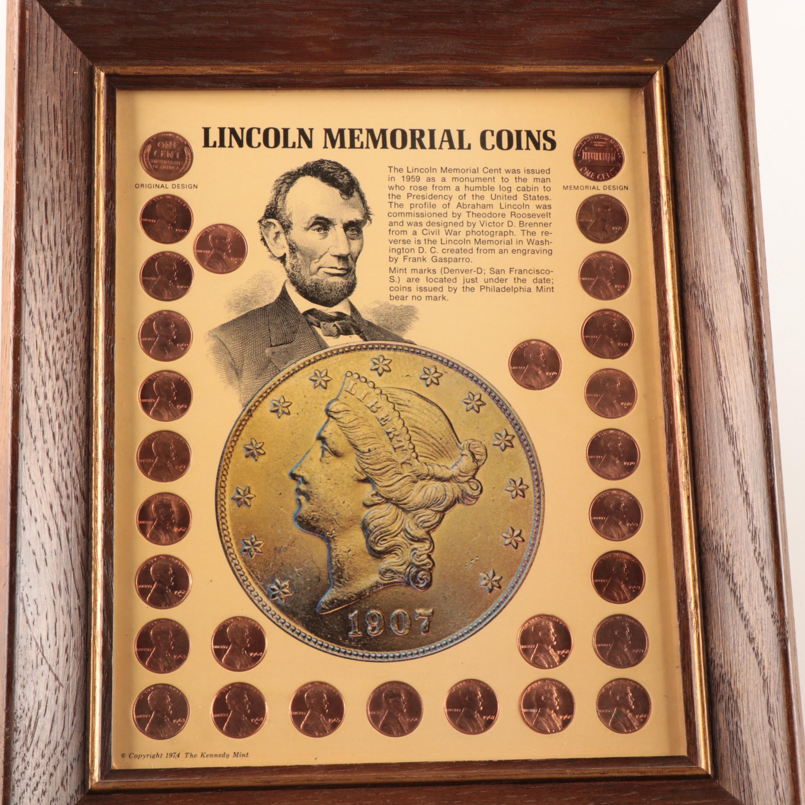 Eight Framed U.S. Coin Collections