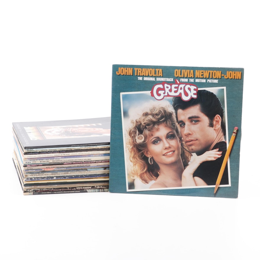 Pop and Show Tune Record Albums, including Carly Simon and "Grease"