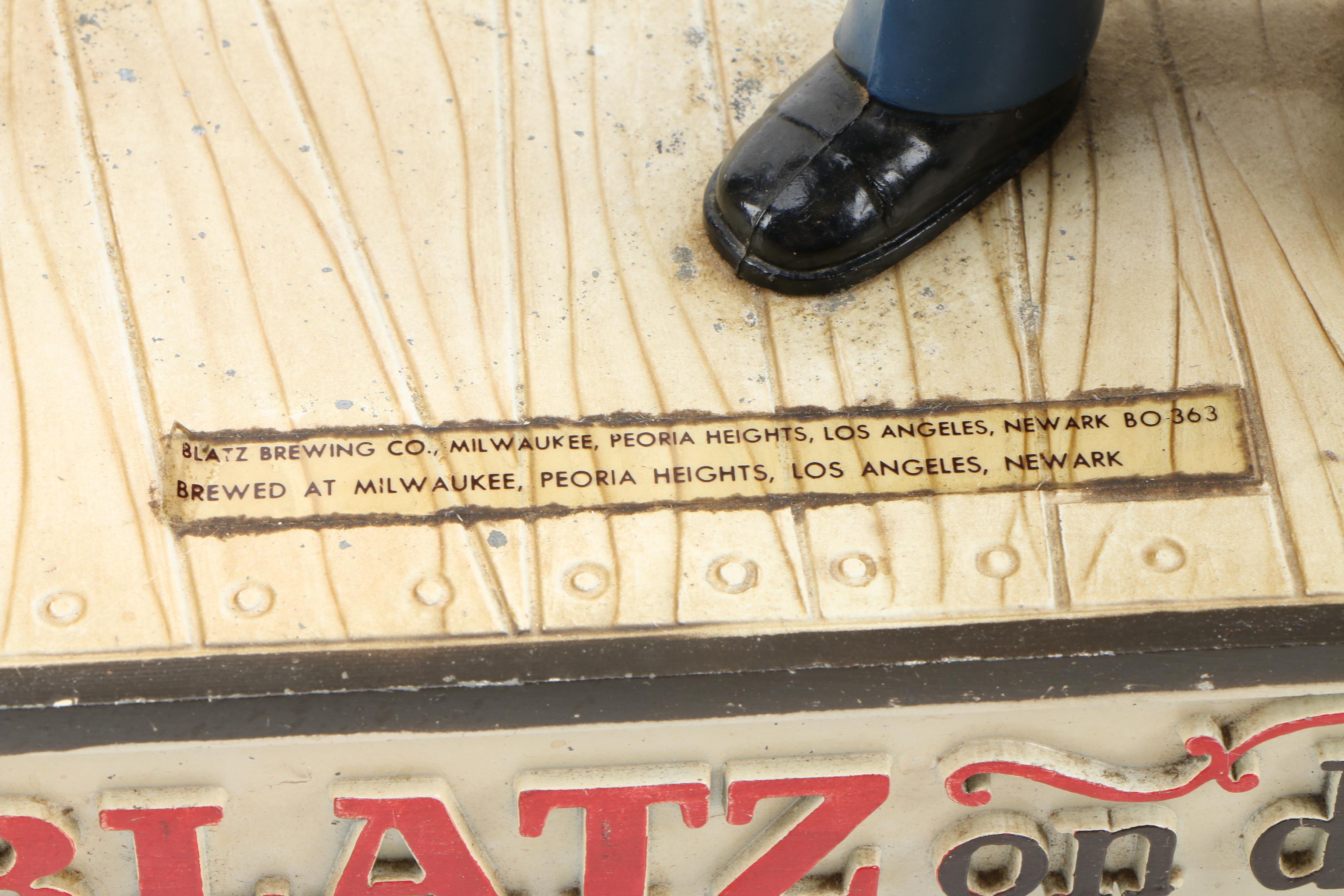 Blatz Promotional Back Bar Beer Figurine