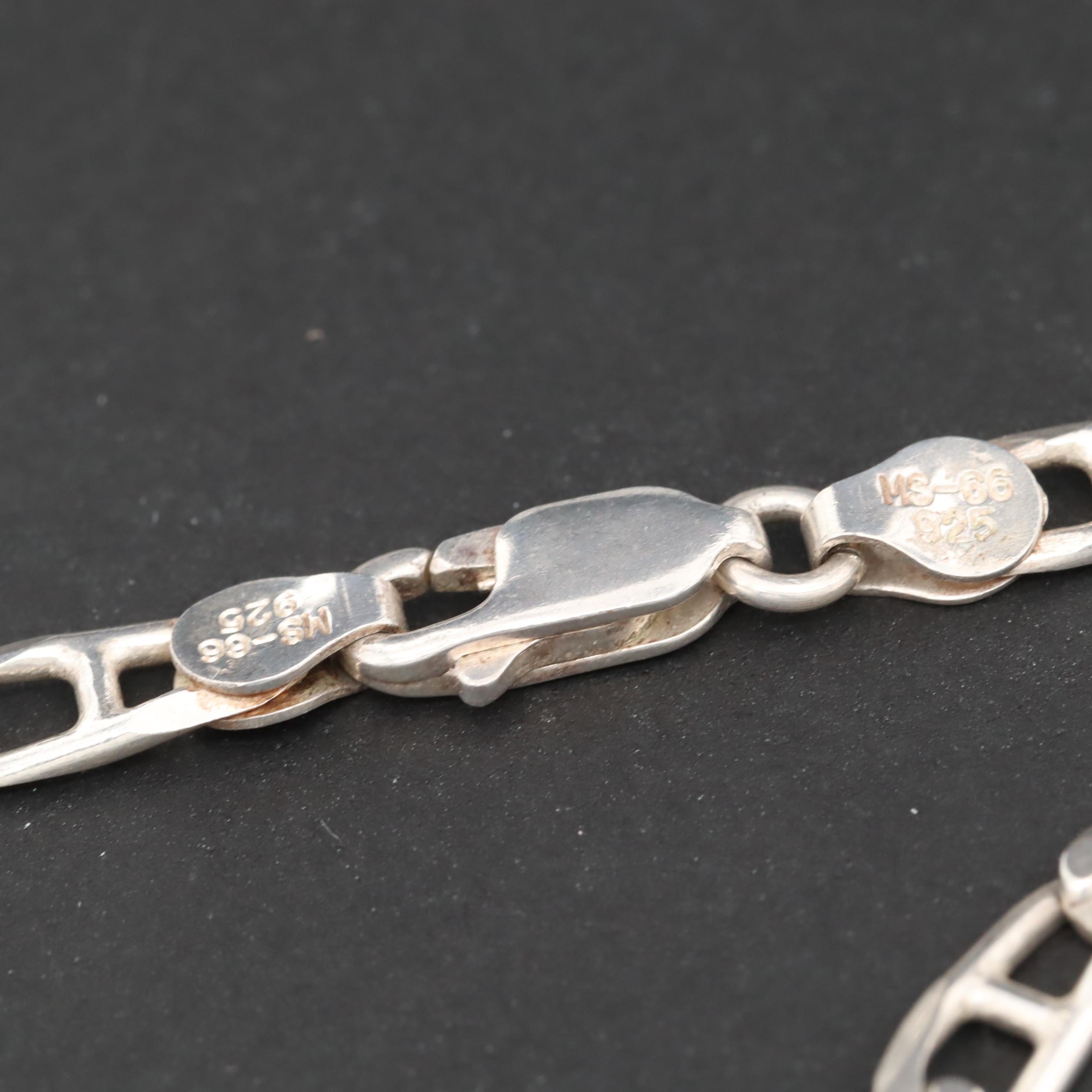 Sterling Silver Anchor Chain Necklace