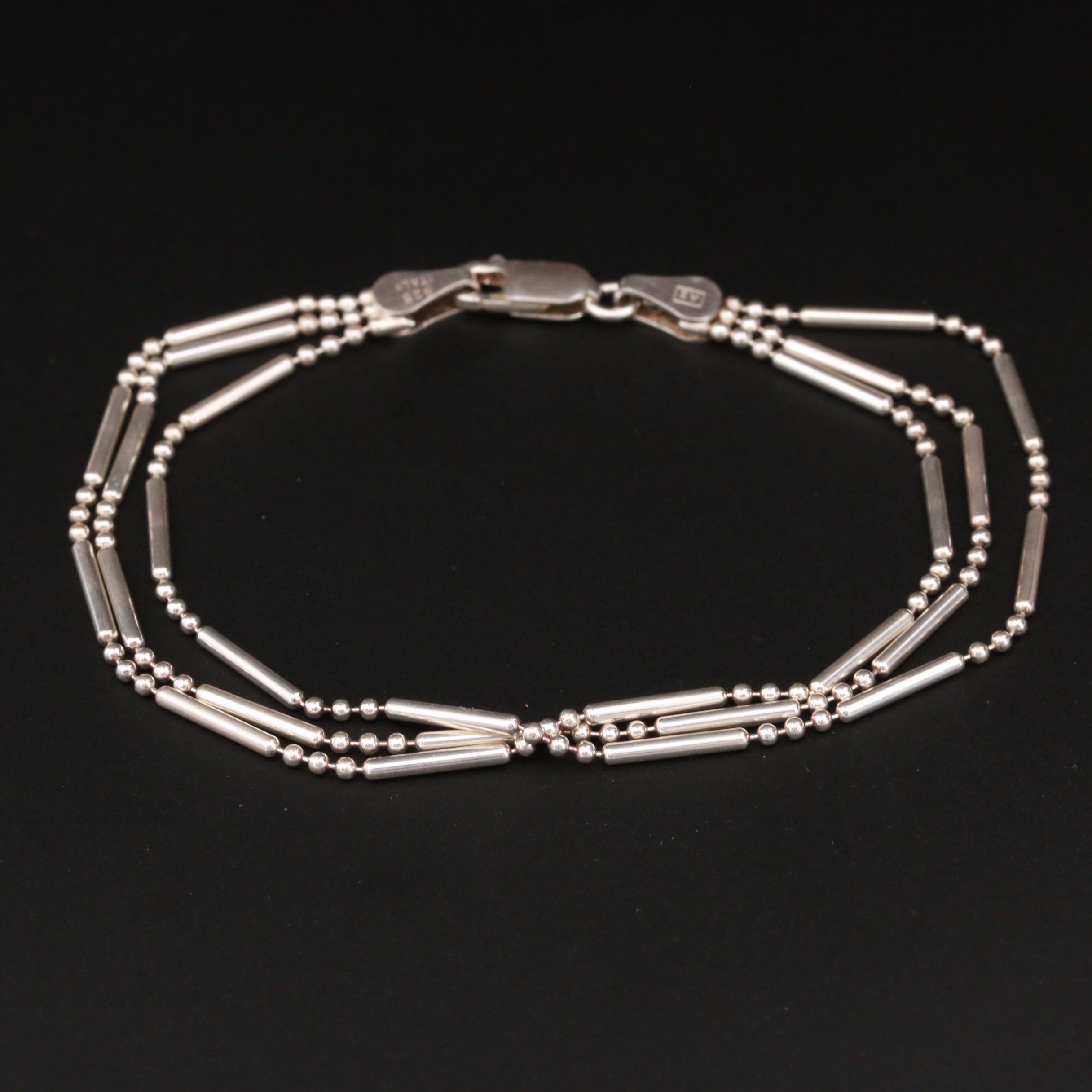 Sterling Silver Bar Bracelet