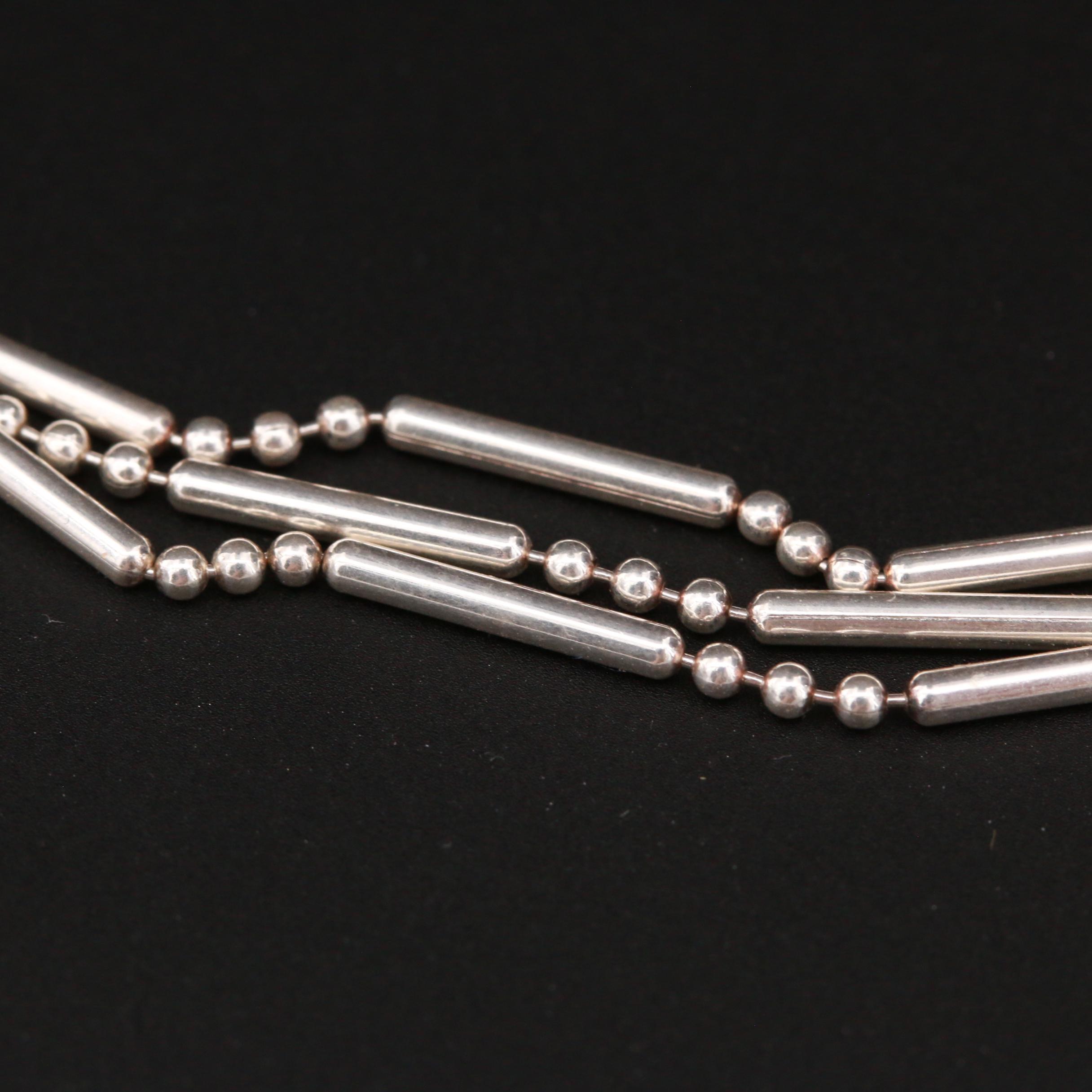 Sterling Silver Bar Bracelet