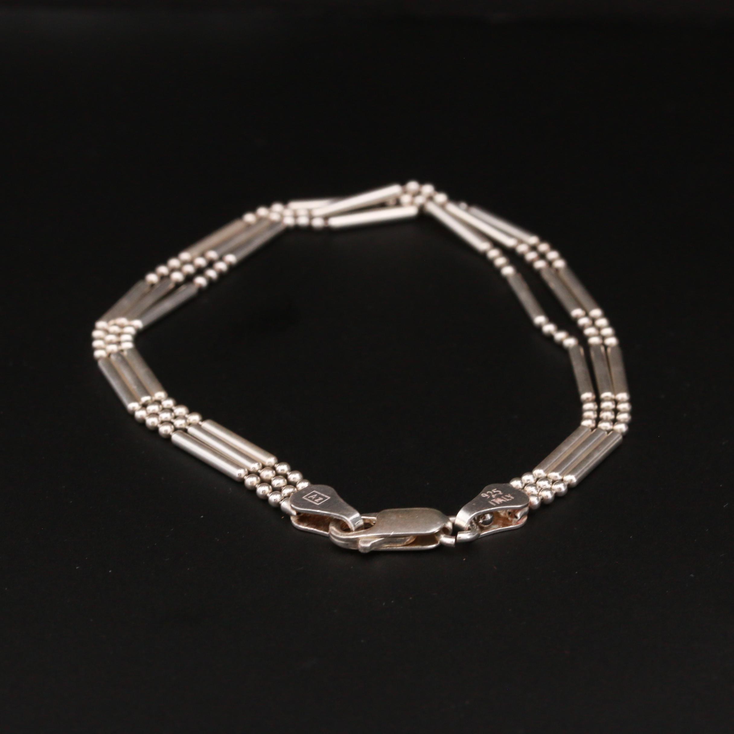 Sterling Silver Bar Bracelet
