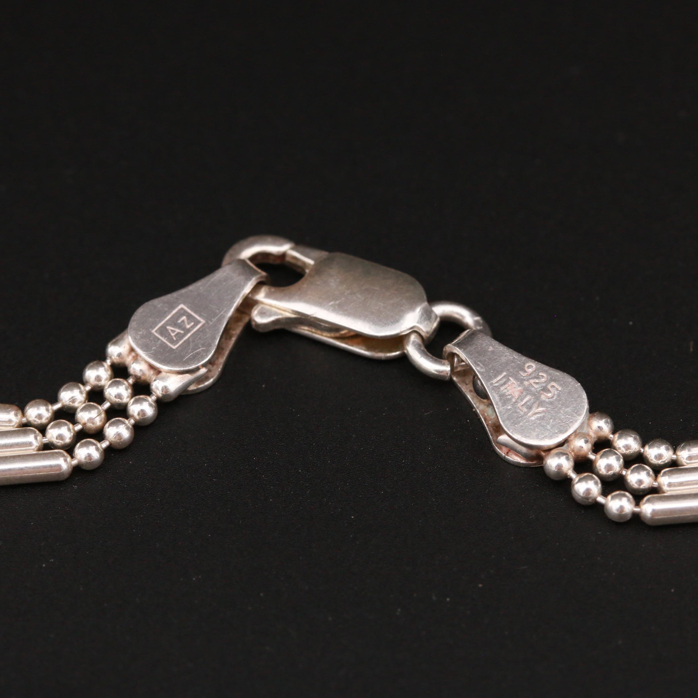 Sterling Silver Bar Bracelet