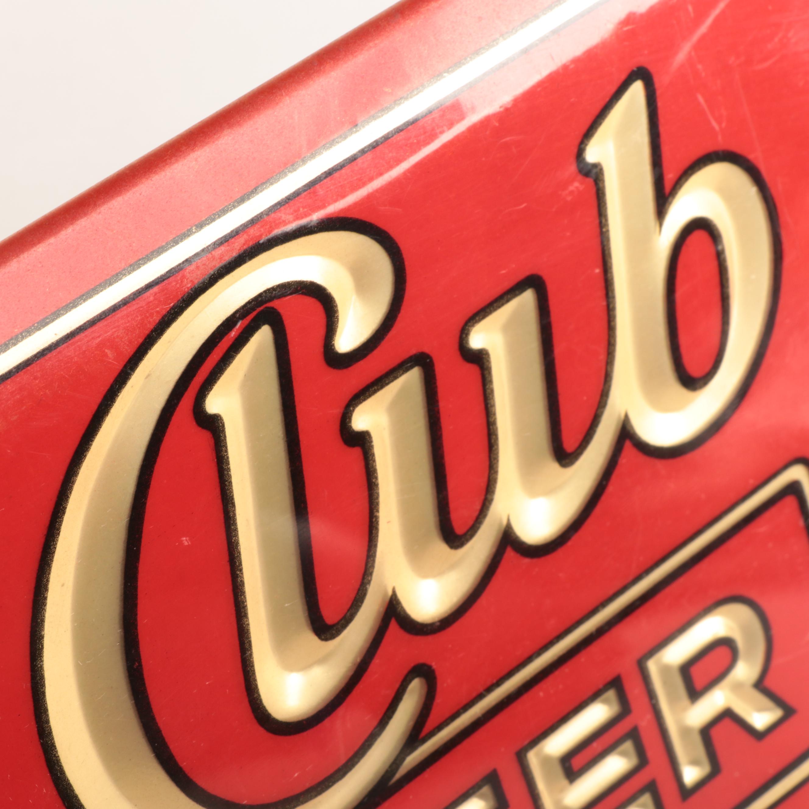 Utica Club Pilsener Beer Advertising Signs, Mid-Century