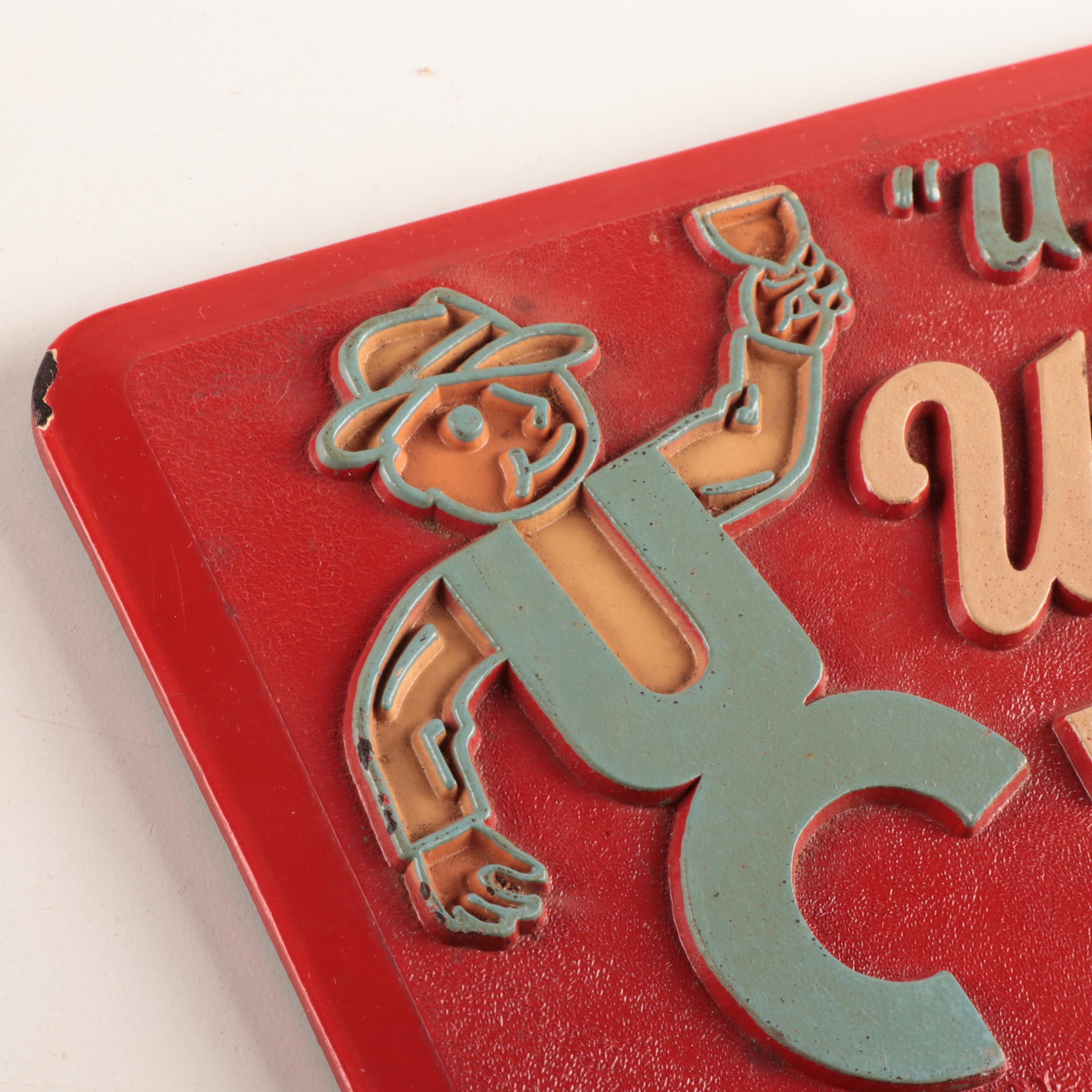 Utica Club Pilsener Beer Advertising Signs, Mid-Century