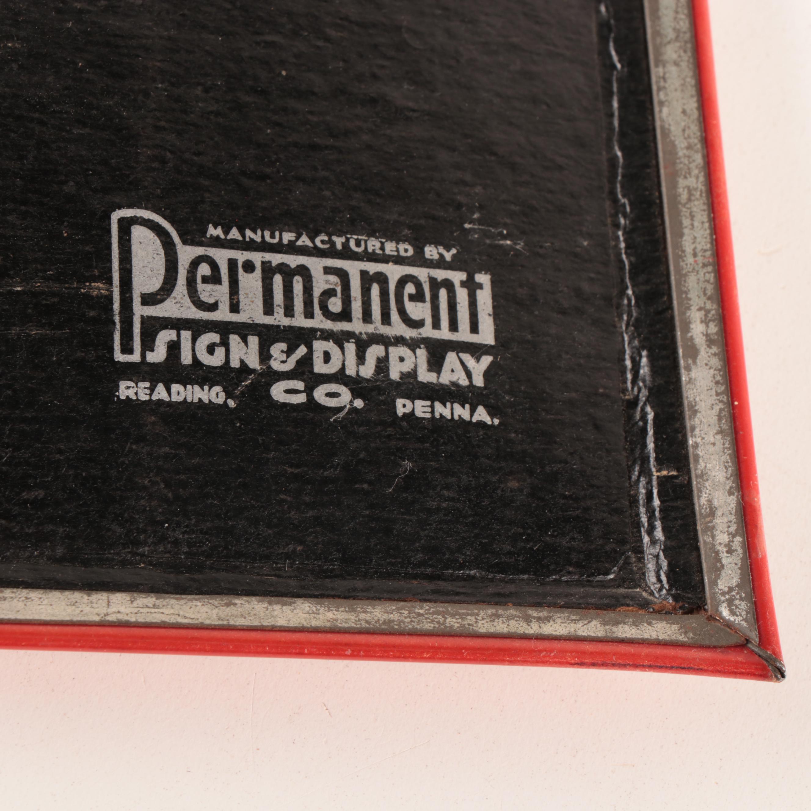 Utica Club Pilsener Beer Advertising Signs, Mid-Century