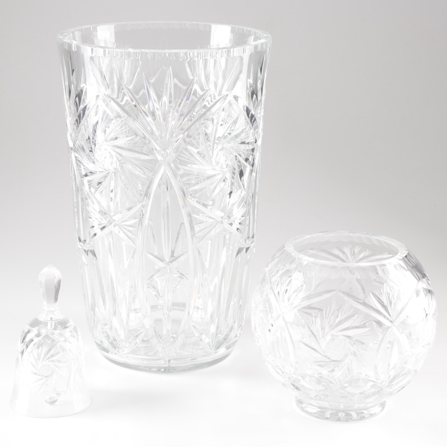 Buzz Star Motif American Brilliant Cut Glassware