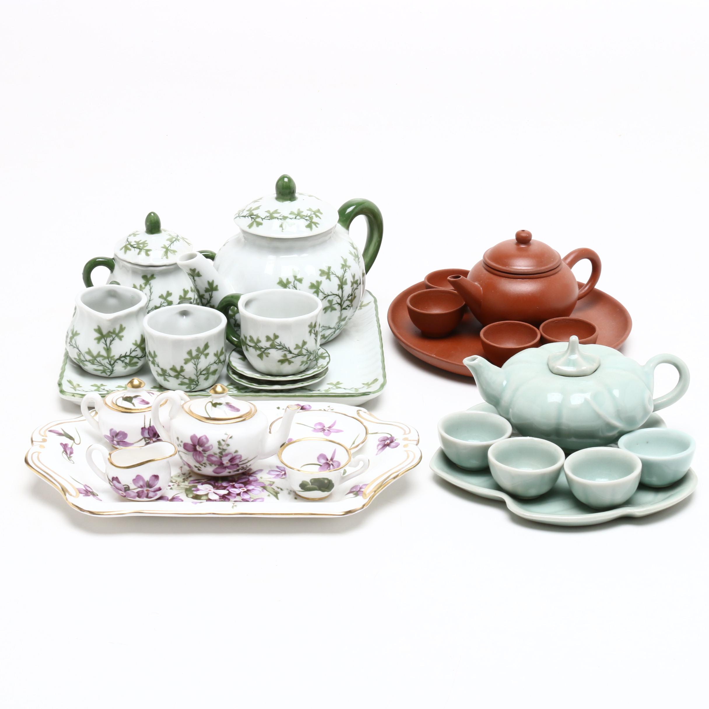Miniature Tea Sets with Sake Set
