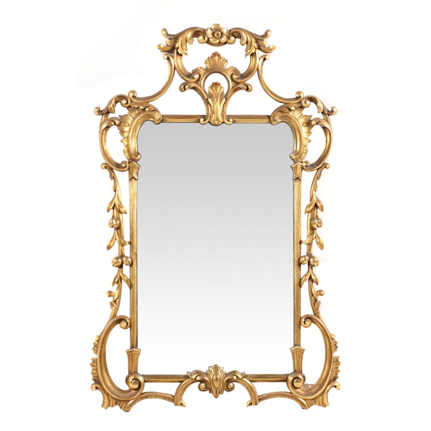 Baroque Style Giltwood Mirror, Early to Mid 20th Century