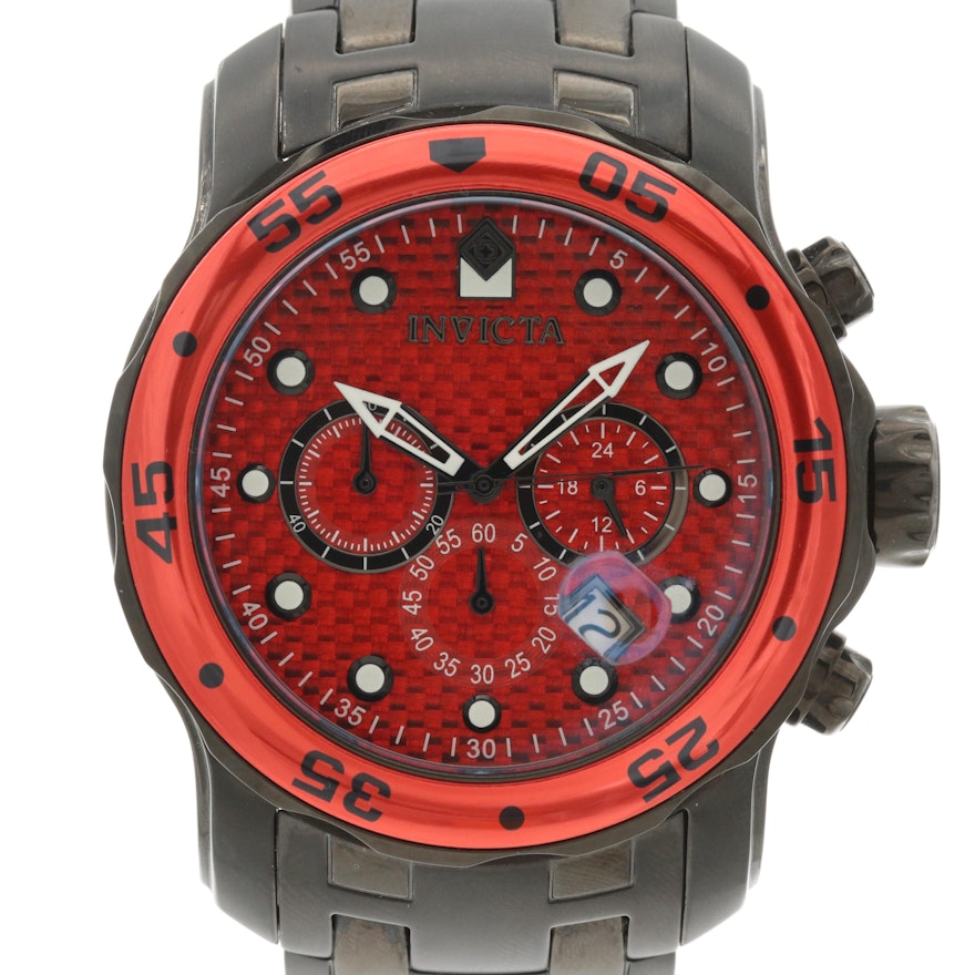 Invicta Pro Diver Stainless Steel Quartz Chronograph Wristwatch