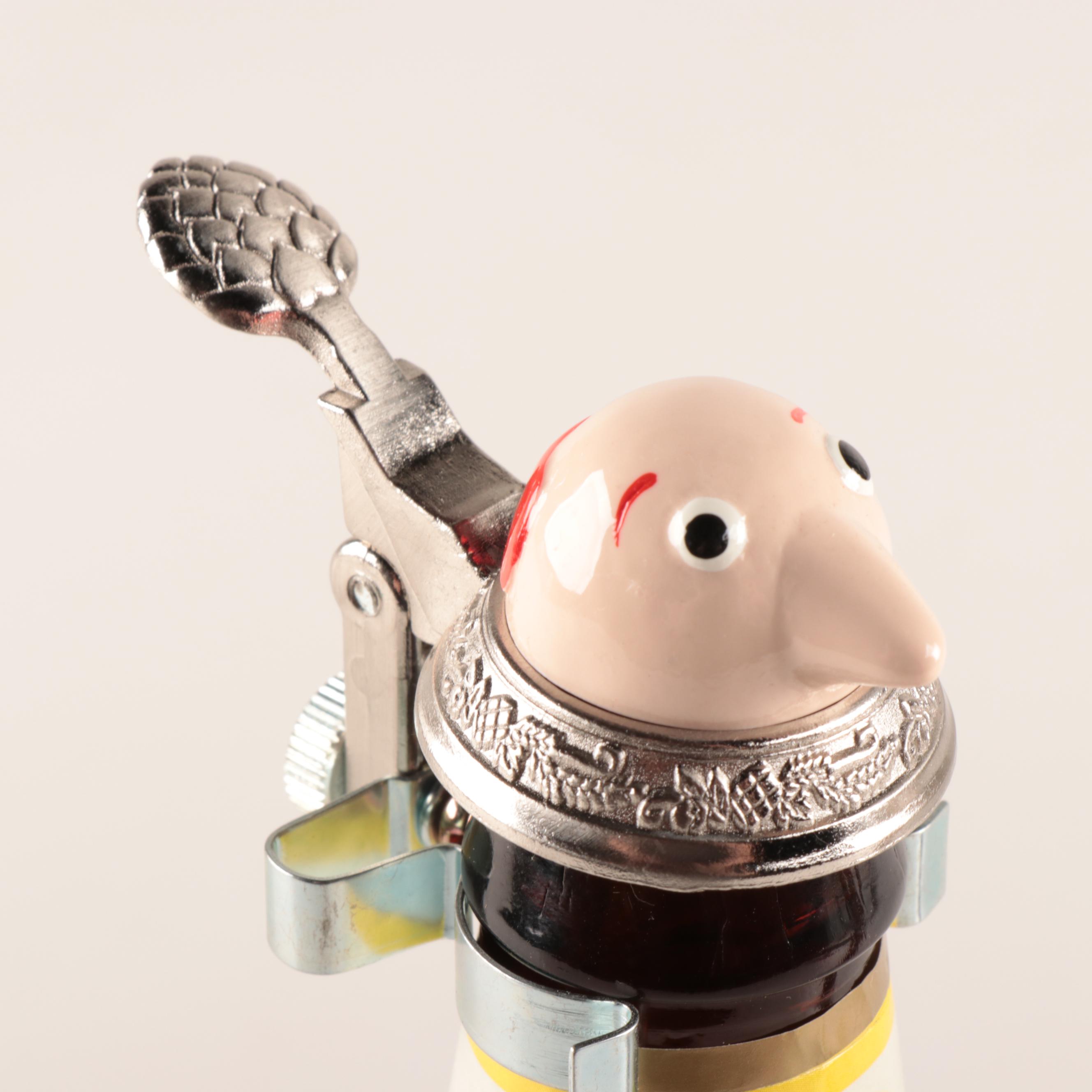 "Schultz & Dooley" Beer Bottle Stein Toppers with Utica Club Beer Bottles