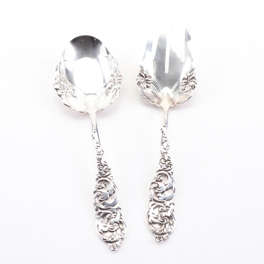 Amston "Gladstone" Sterling Silver Salad Set, Mid-Century