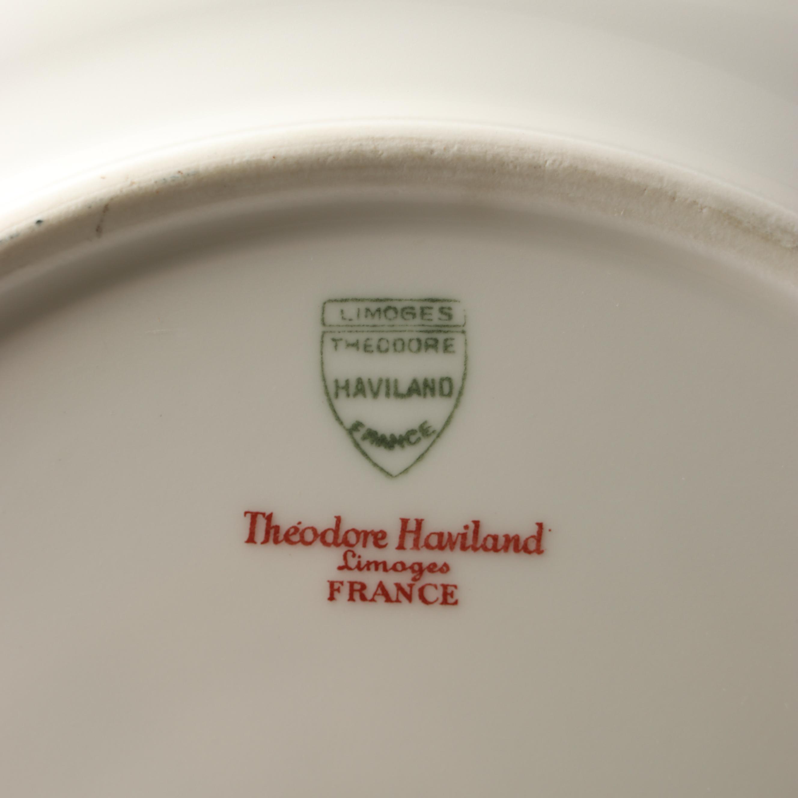 Theodore Haviland Limoges France "Roule Paris Nice" Luncheon and Dessert Plates
