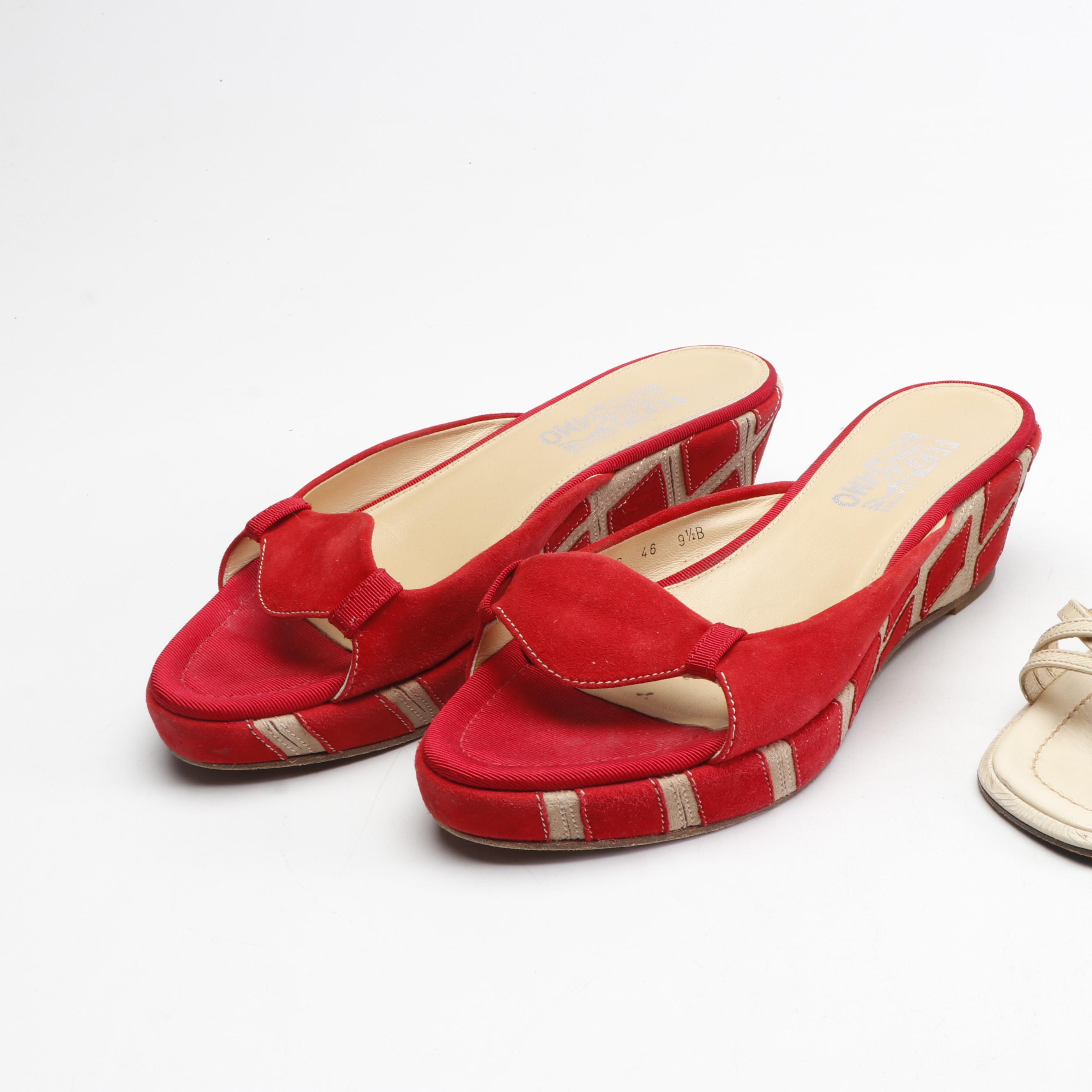 Prada and Salvatore Ferragamo Sandals