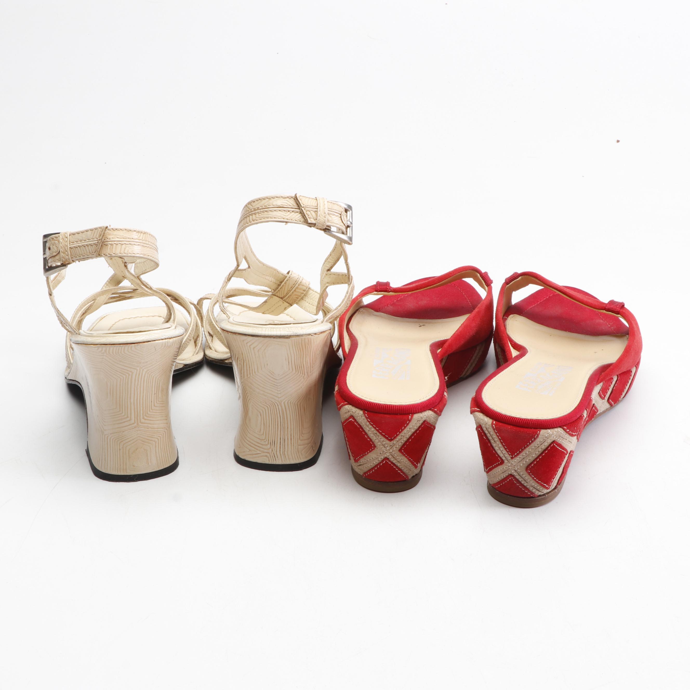 Prada and Salvatore Ferragamo Sandals