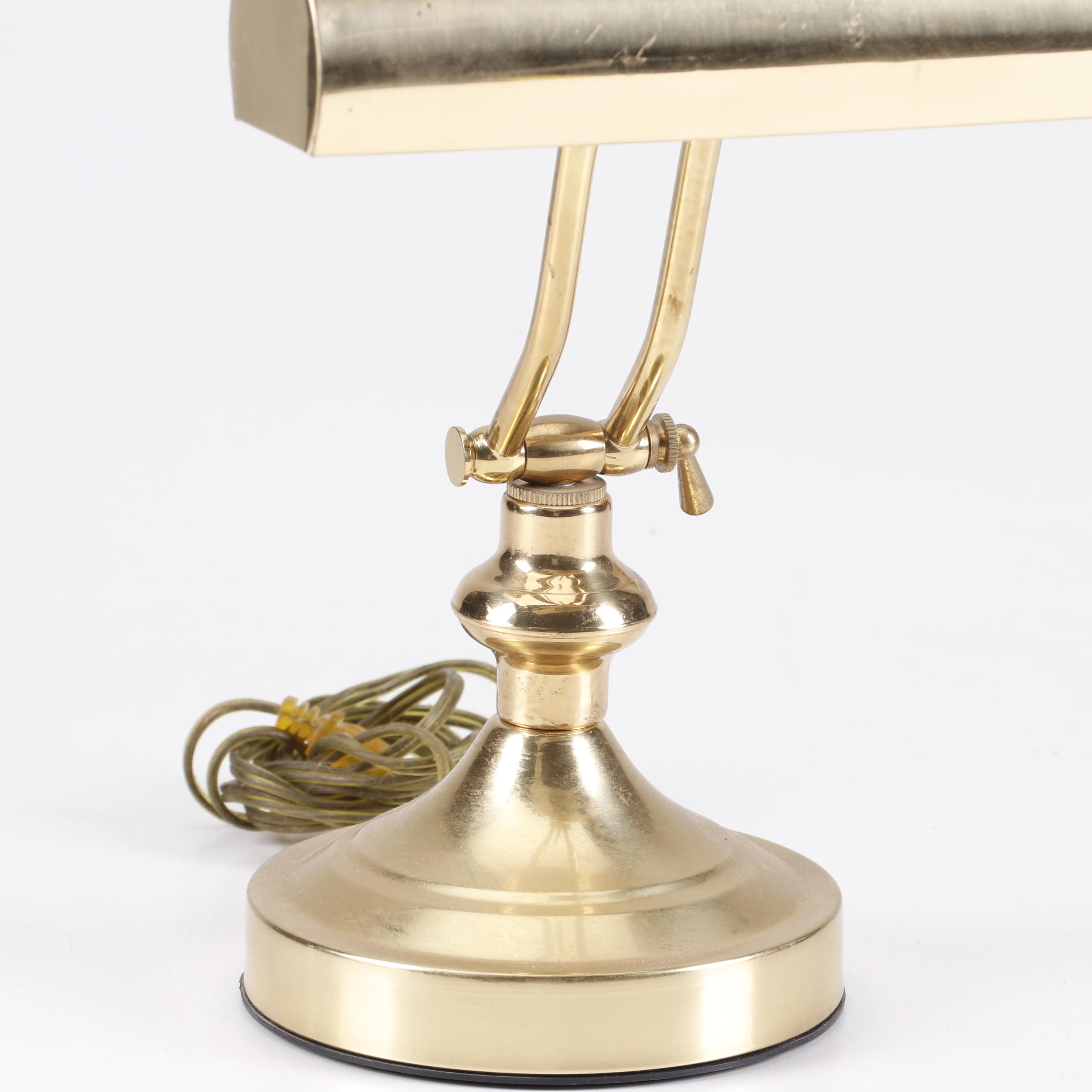 Brass Adjustable Piano Lamp, Contemporary