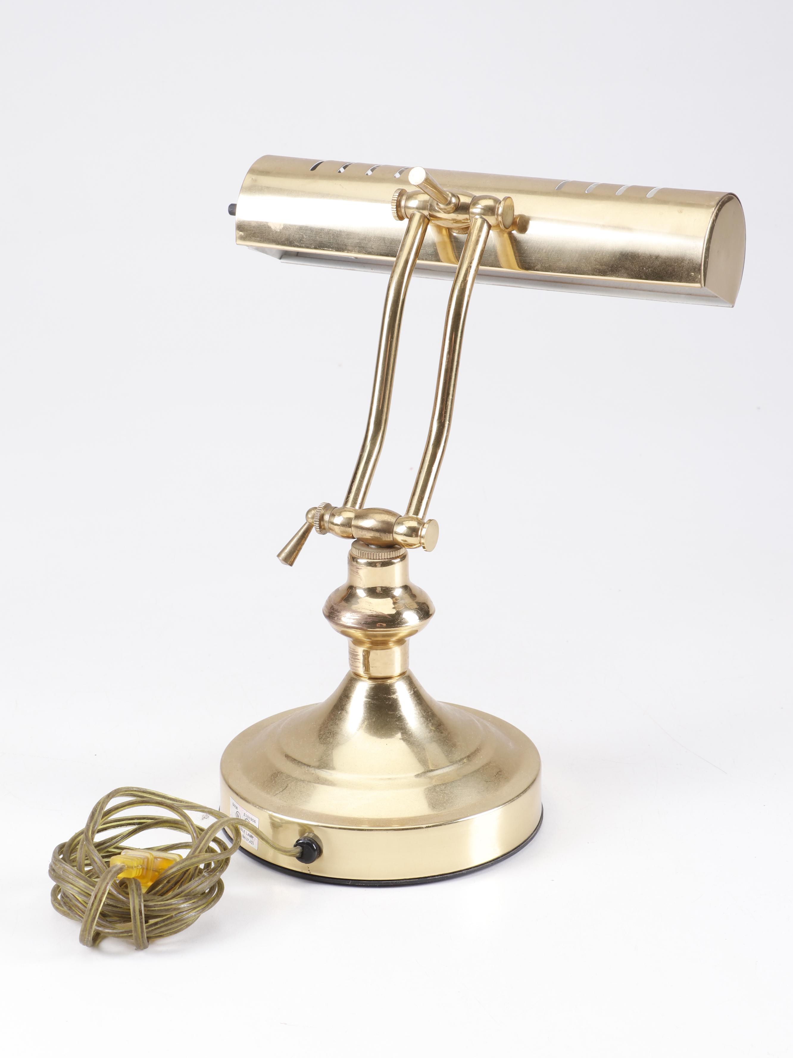 Brass Adjustable Piano Lamp, Contemporary