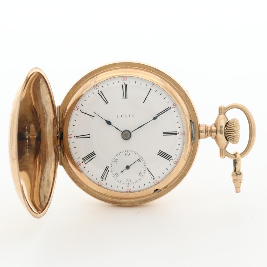 Antique Elgin Gold Filled Pocket Watch, 1909