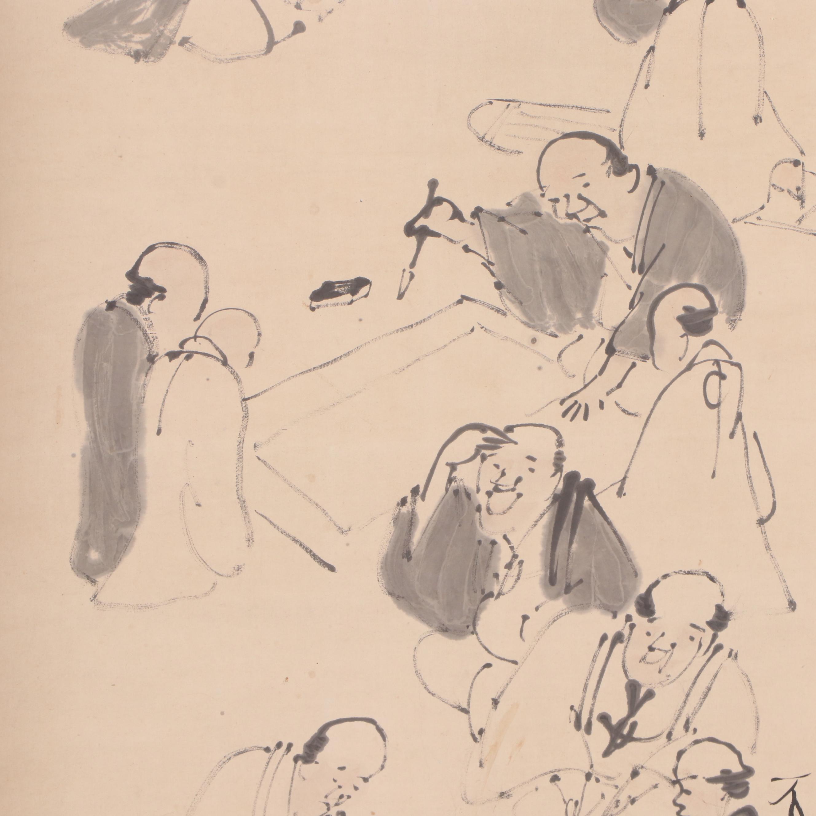 Yokoi Kinkoku Watercolor Hanging Scroll