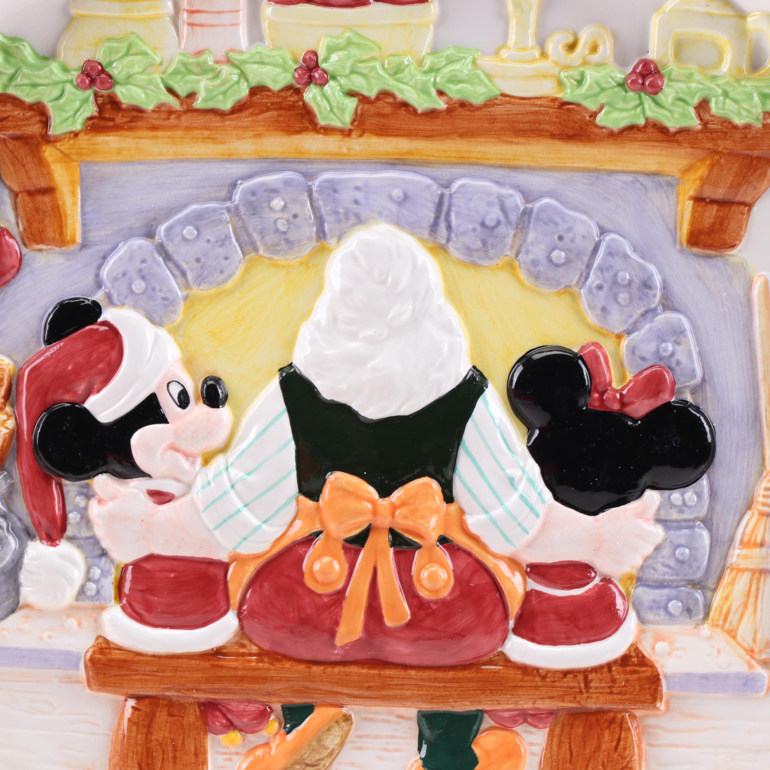 Disney Holiday Platter and Toy Monorail Train