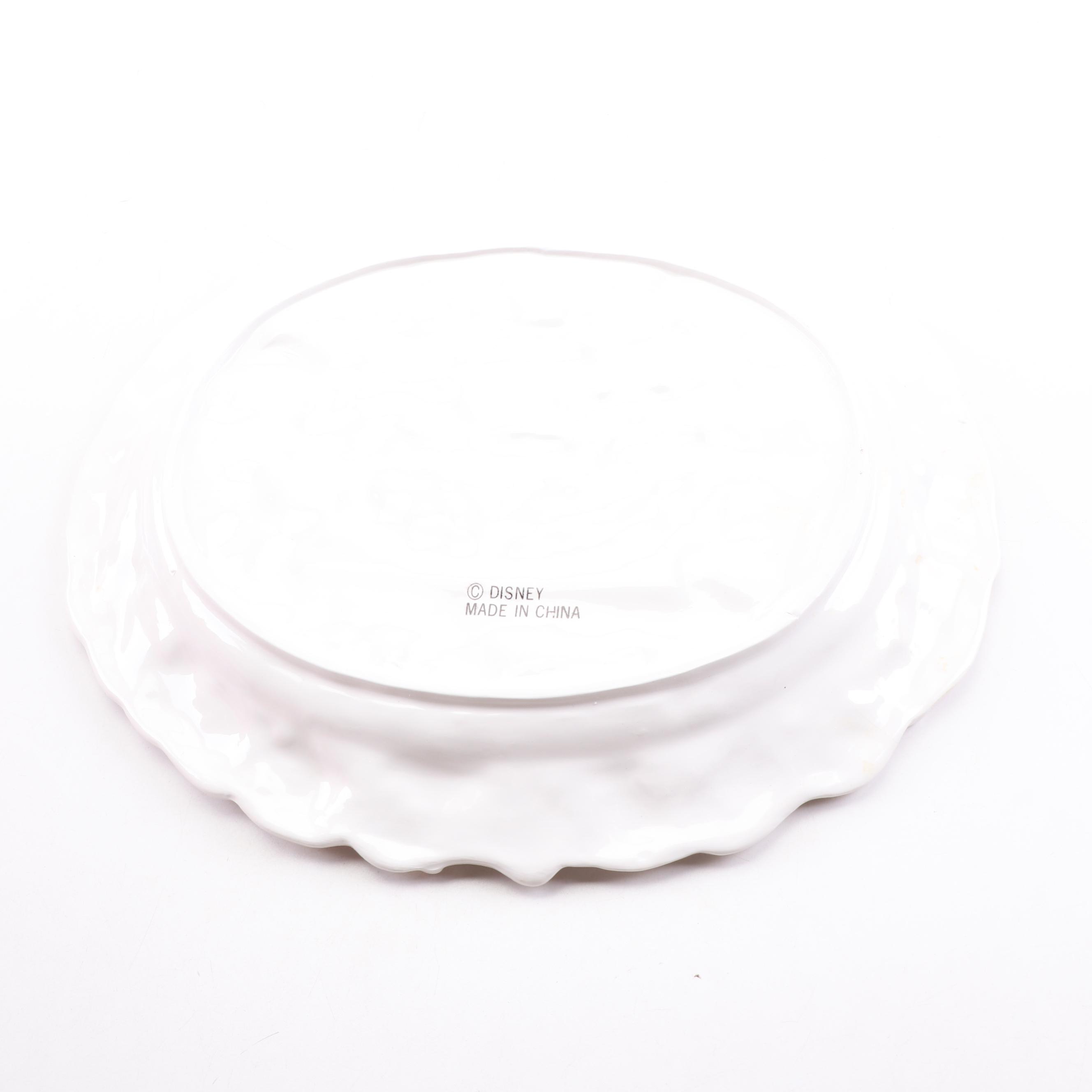 Disney Holiday Platter and Toy Monorail Train