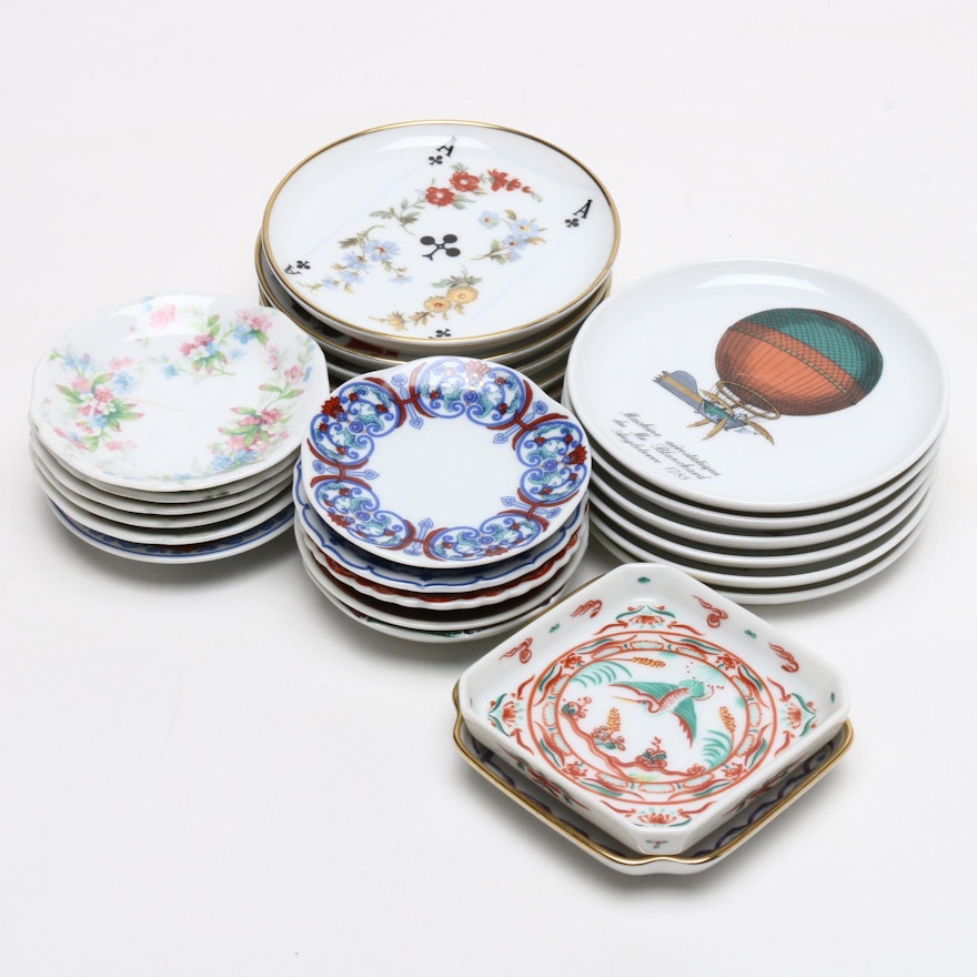 Miniature Decorative Plates Featuring Koimari-Fu Porcelain and More