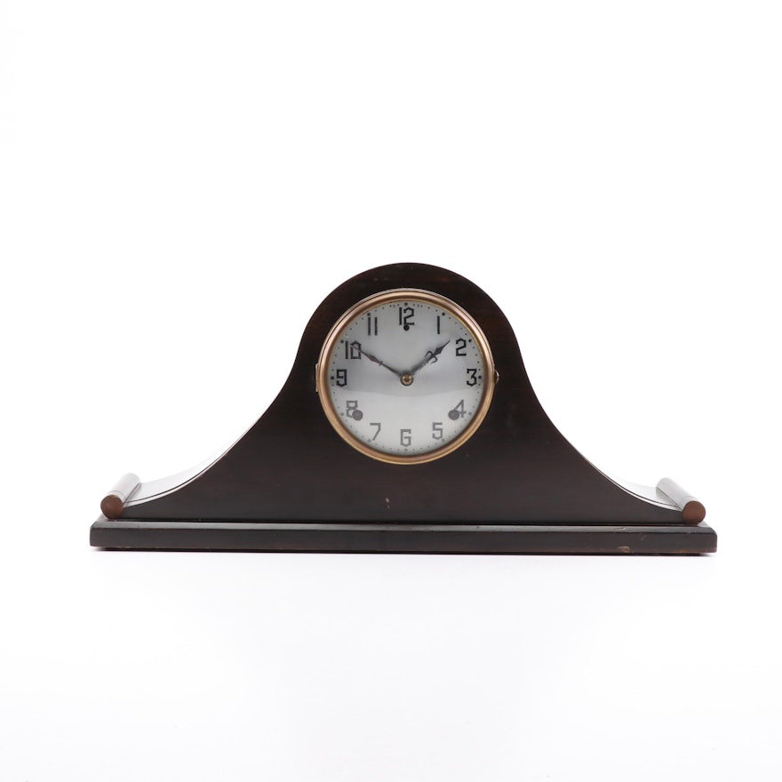 Gilbert "1807" Rosewood Tambour Mantel Clock, Early 20th Century