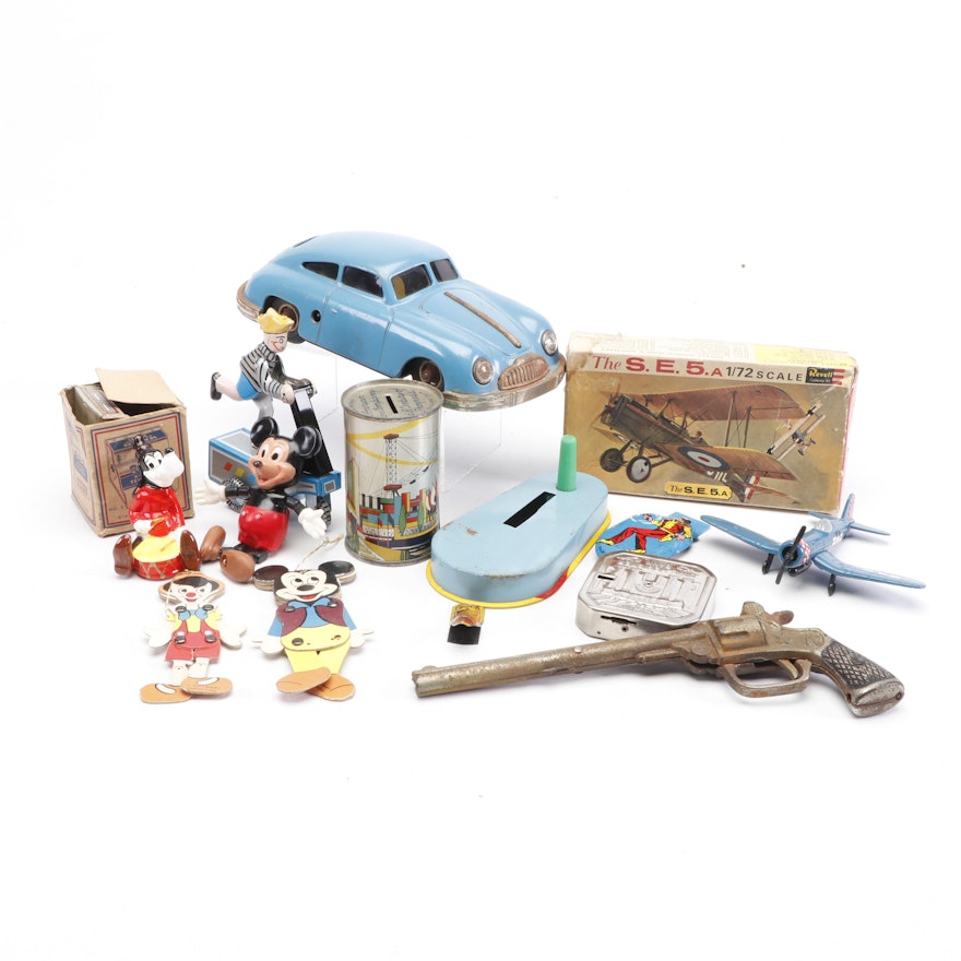 Toys, Models, Banks and More Collectibles Including Disney, Circa 1940