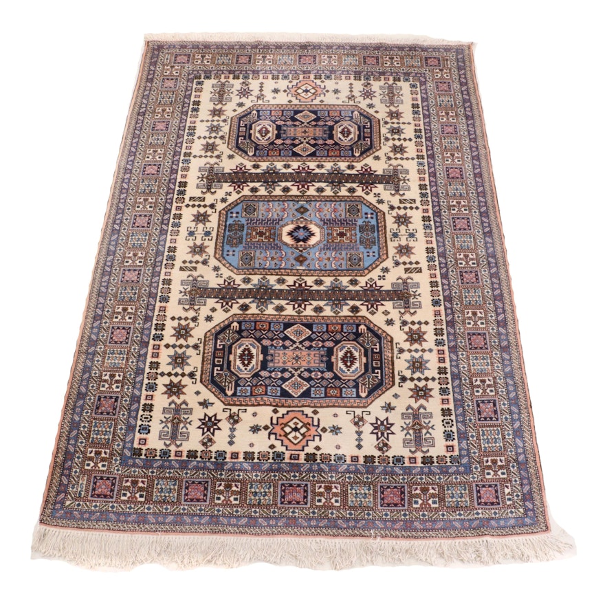 Hand-Knotted Persian Meshkin Wool Rug