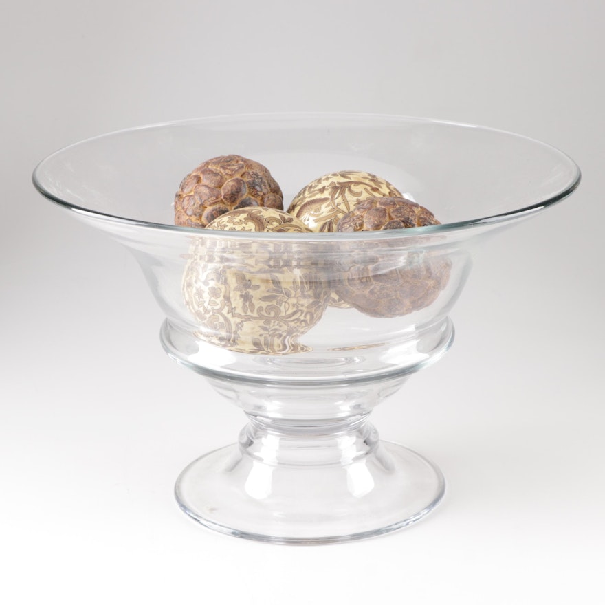 Decorative Glass Bowl and Carpet Balls